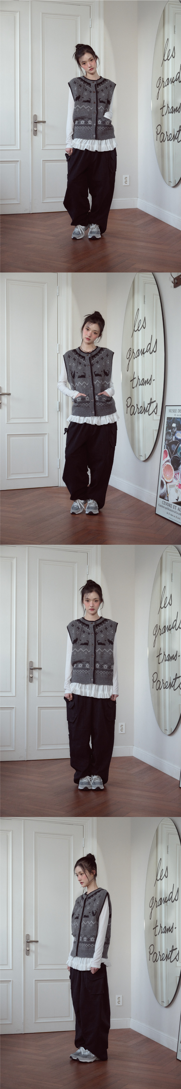 CAT KNIT - 2 COLORS CHARCOAL