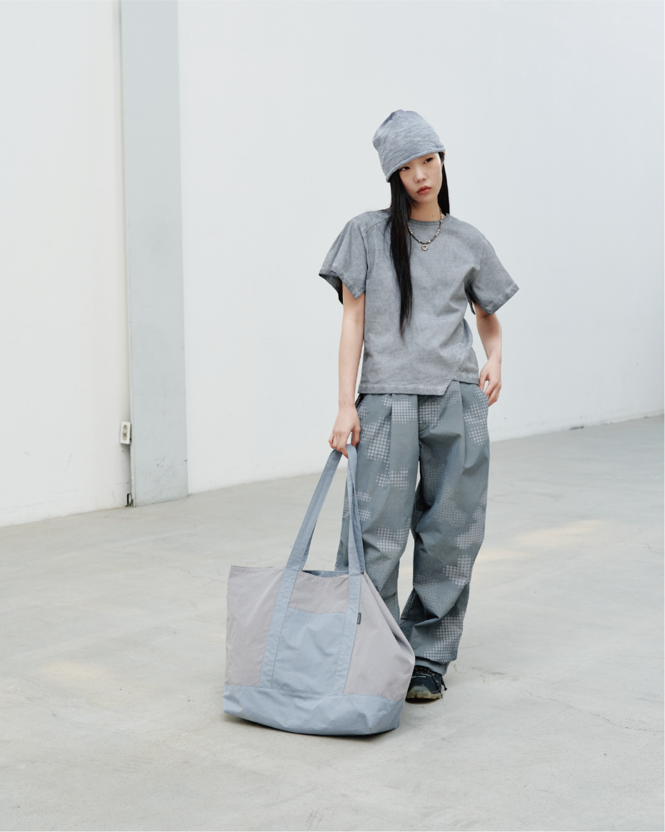ADVENTURE PANELED BIG TOTE BAG - 4 COLORS BLUE