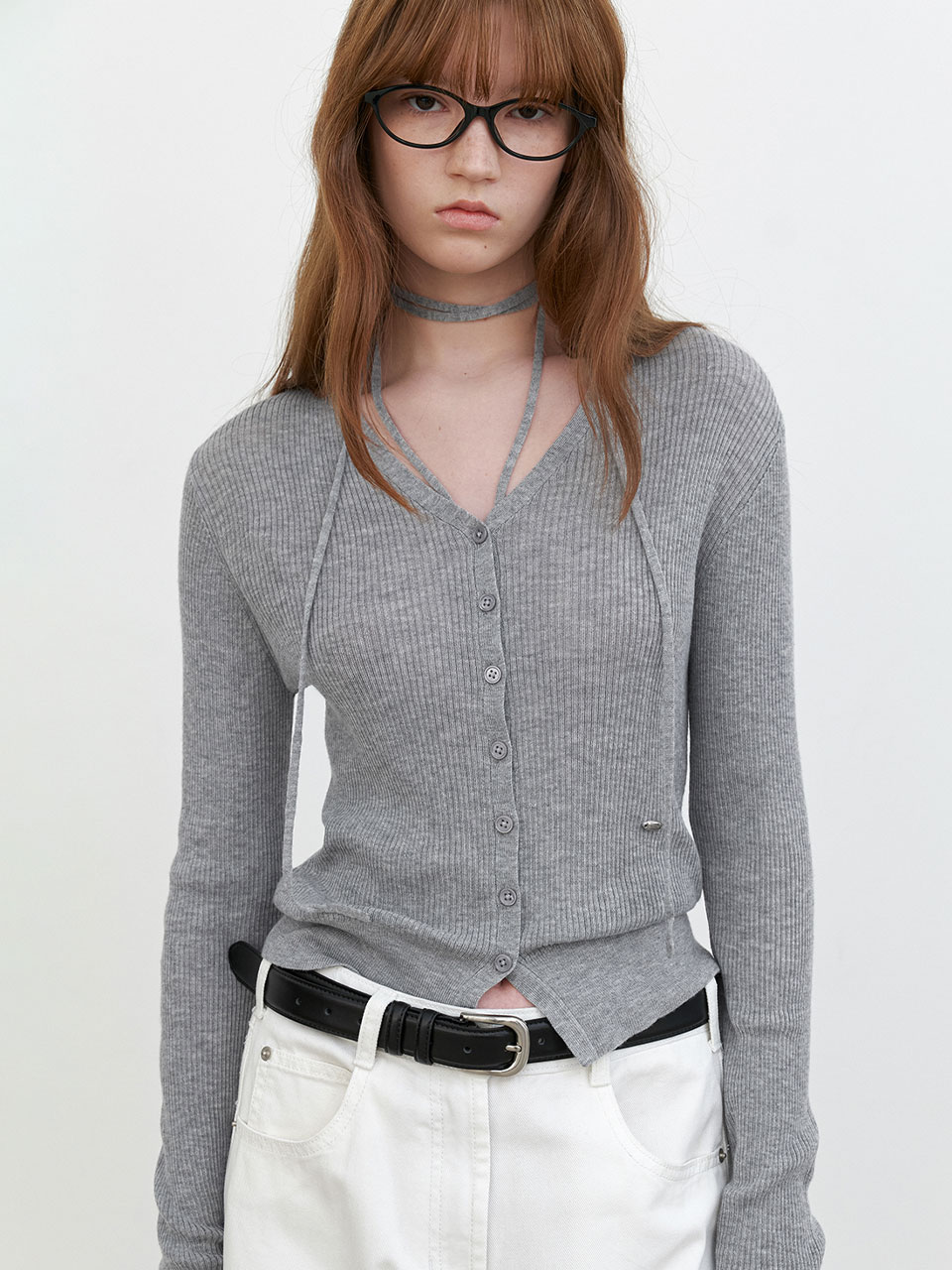 MULTI USED STRING V-NECK SLIM CARDIGAN (CD-2272)