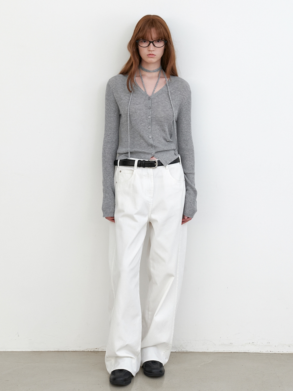 MULTI USED STRING V-NECK SLIM CARDIGAN (CD-2272)