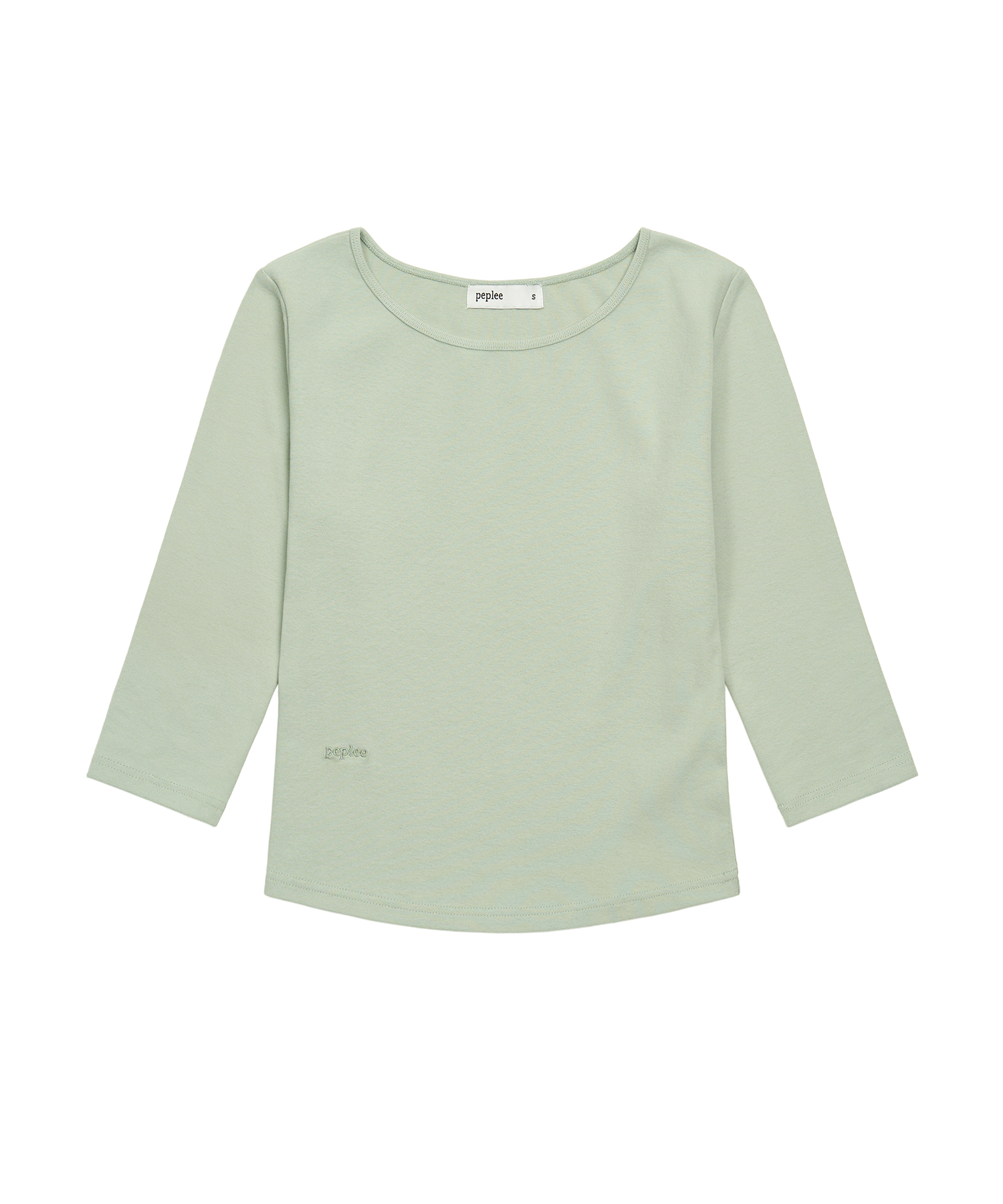 Boat Neck 3/4 Sleeve Tee (Mint Green)