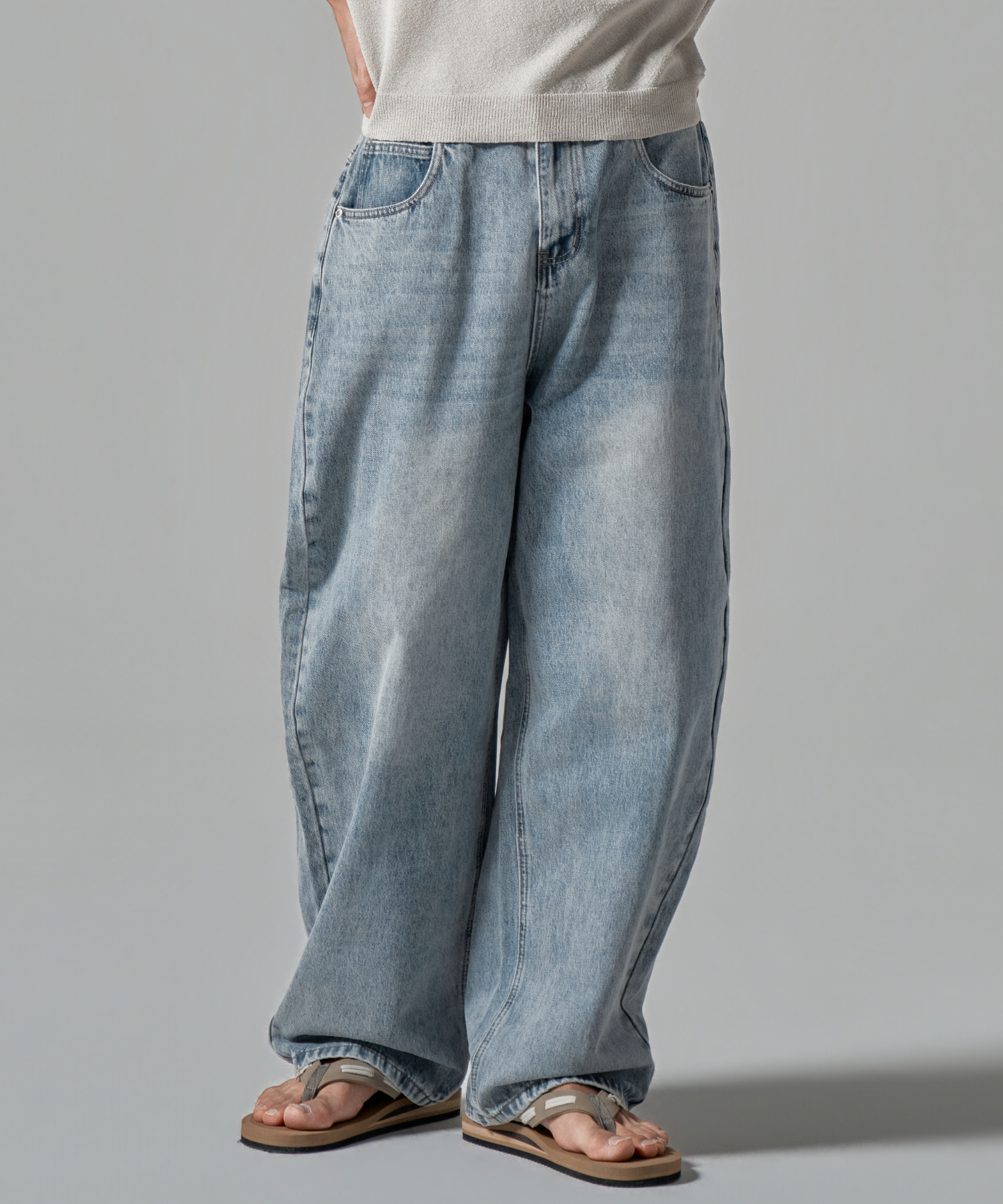 M279 CURVED WIDE DENIM PANTS_LIGHT BLUE
