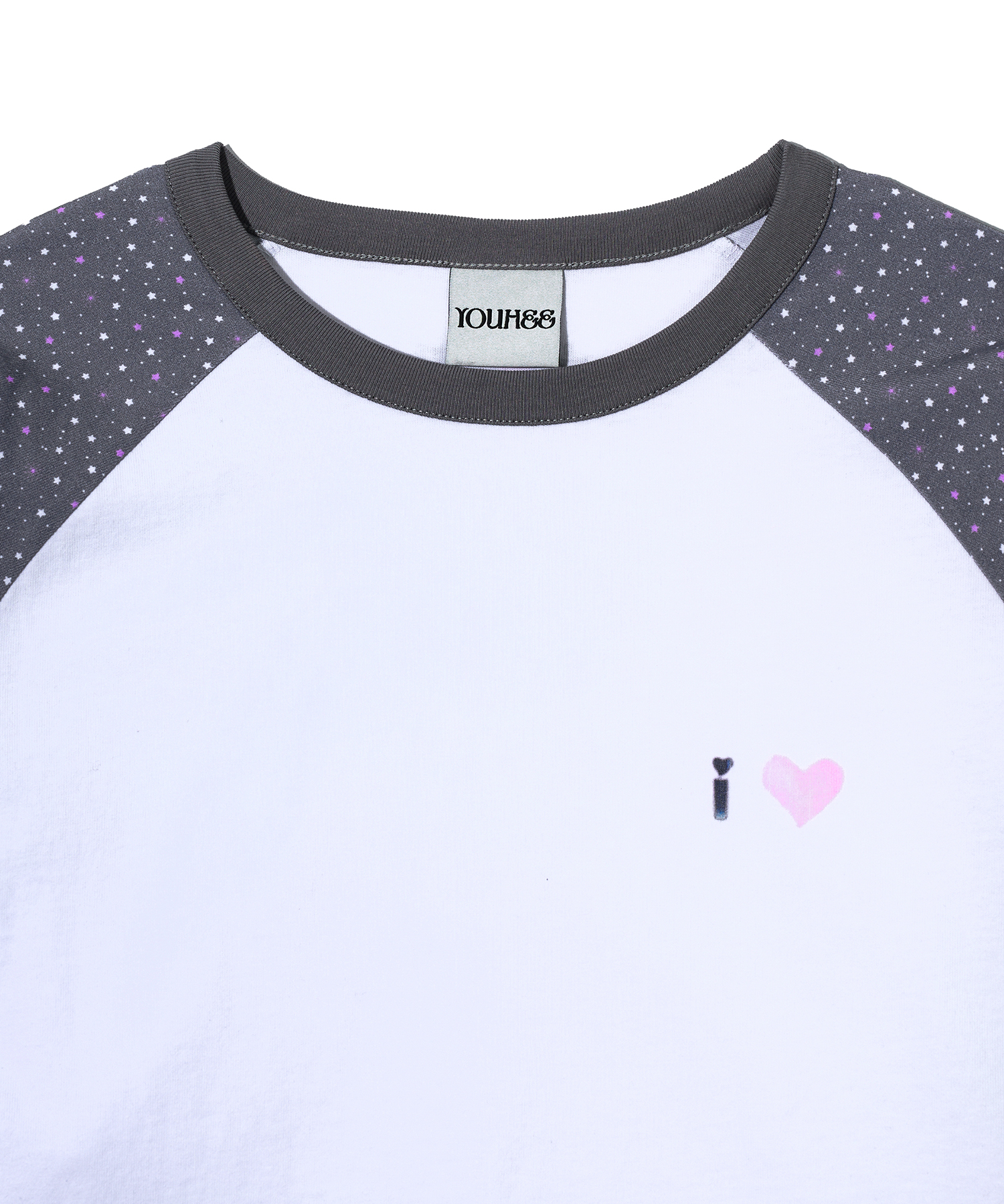 [YOUHEEXOTZ] STAR PATTERN RAGLAN LONG SLEEVE_GREY