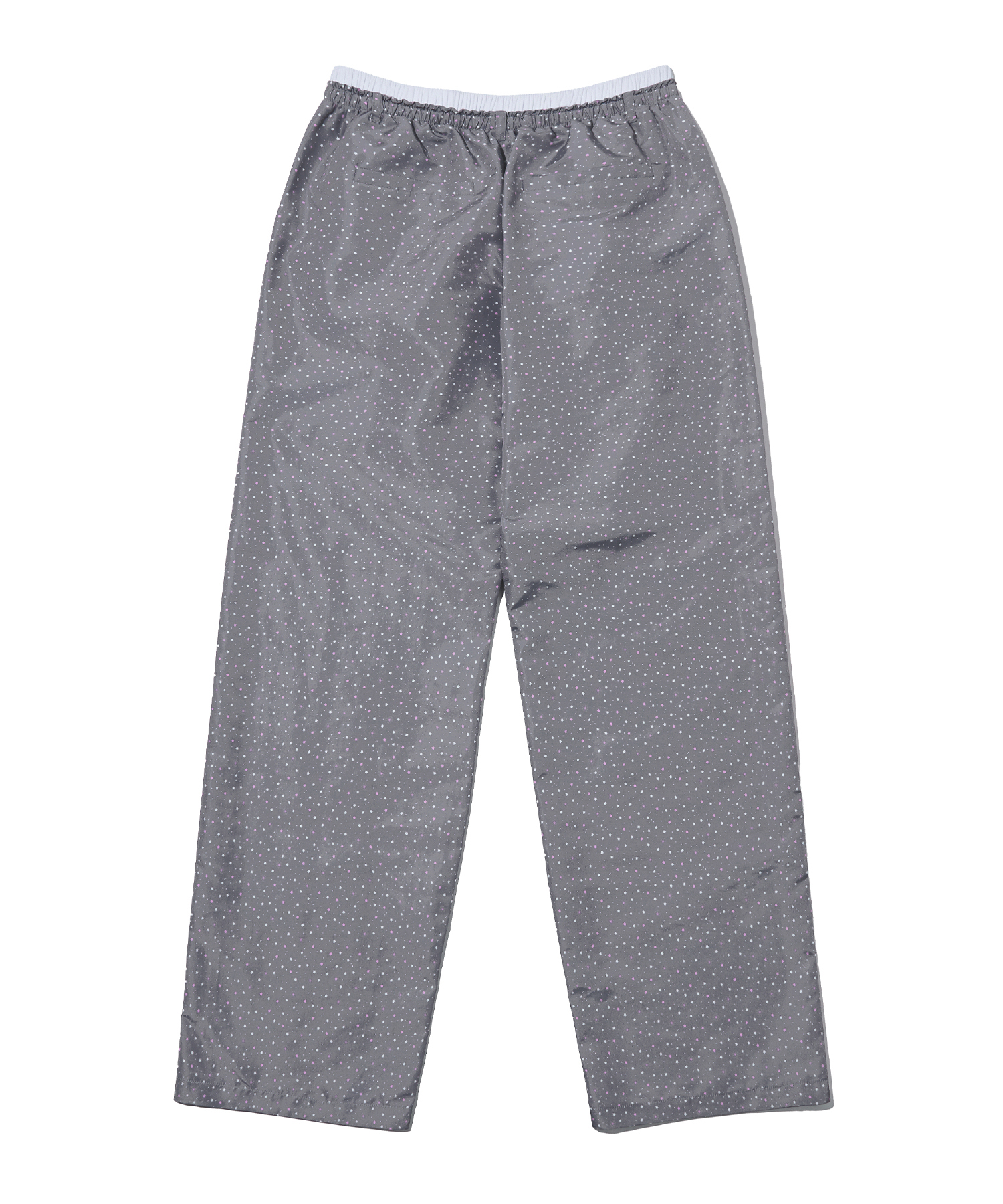 [YOUHEEXOTZ] STAR PATTERN LAYERED BANDING TRACK PANTS_GREY