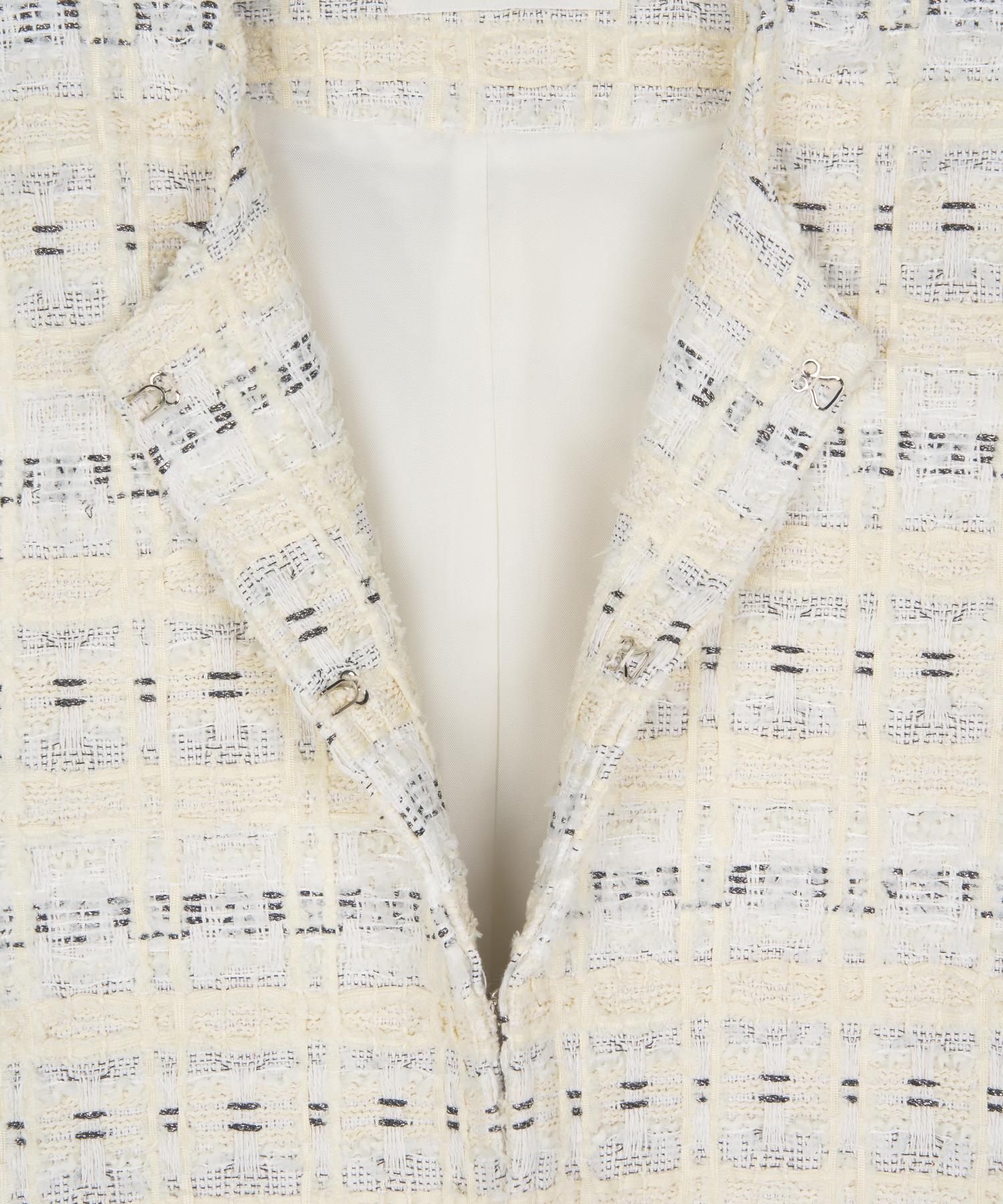 Curved tweed jacket
