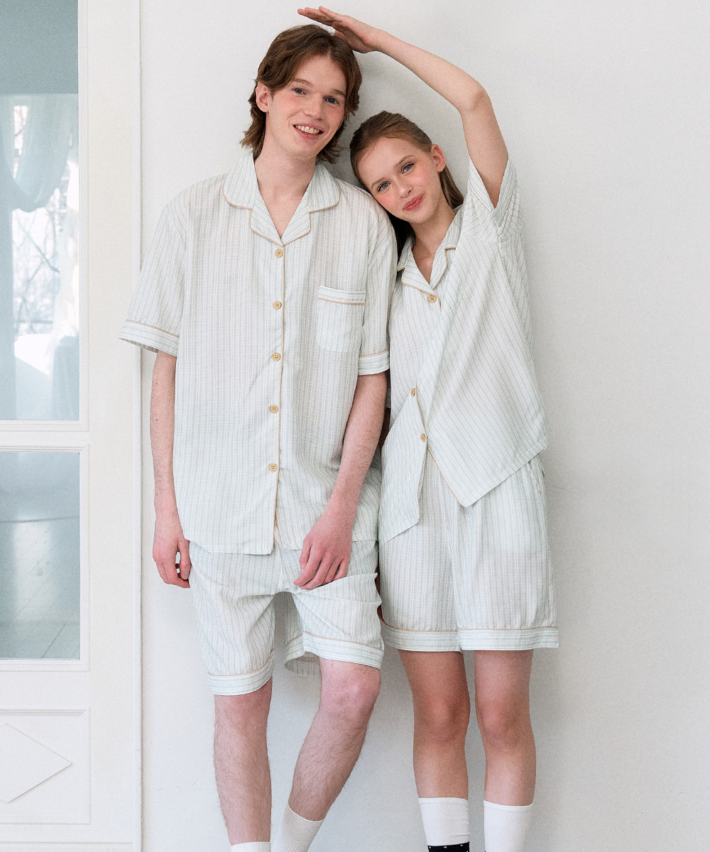 [2PACK]Leaf Couple Pajama Set