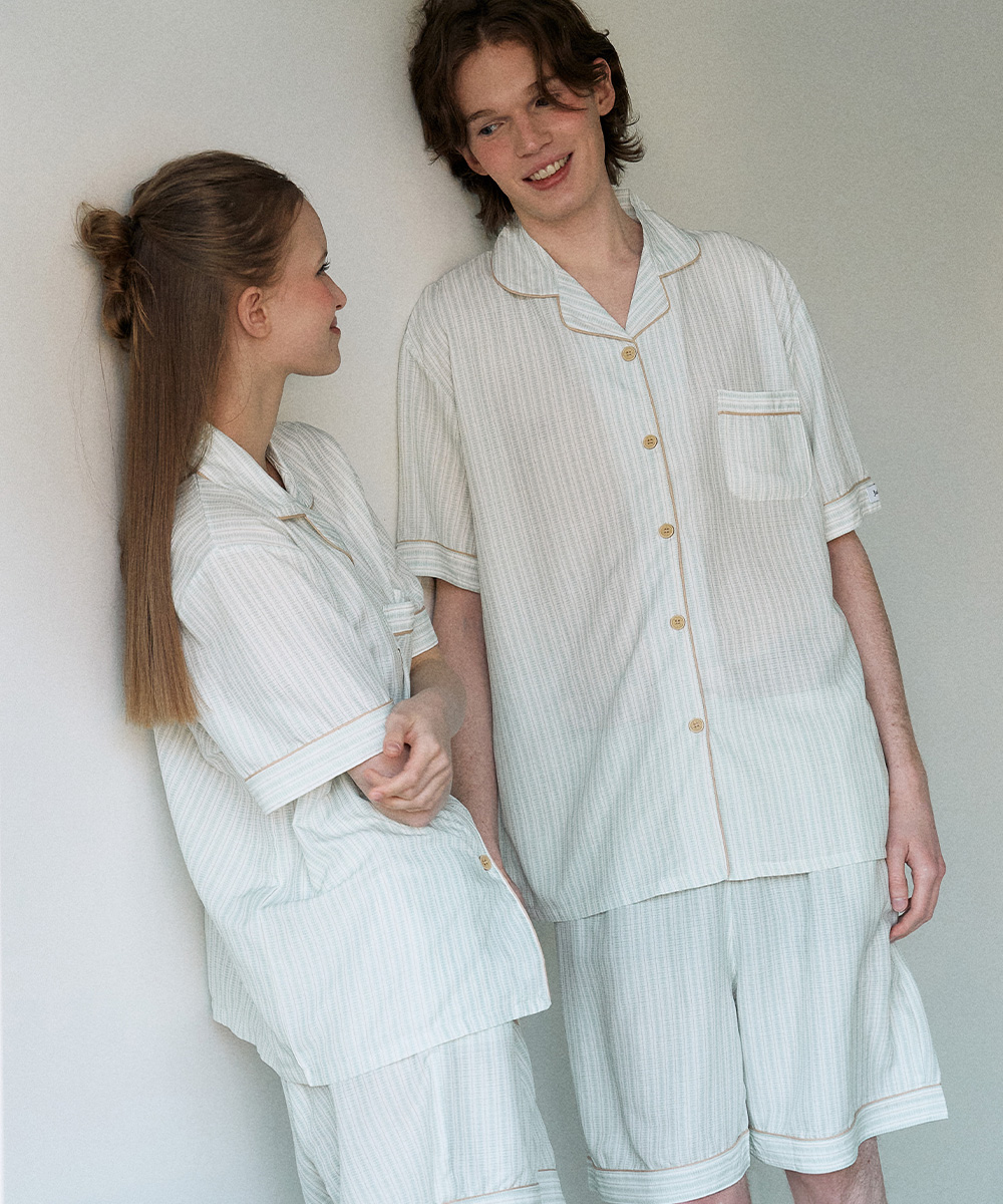 [2PACK]Leaf Couple Pajama Set