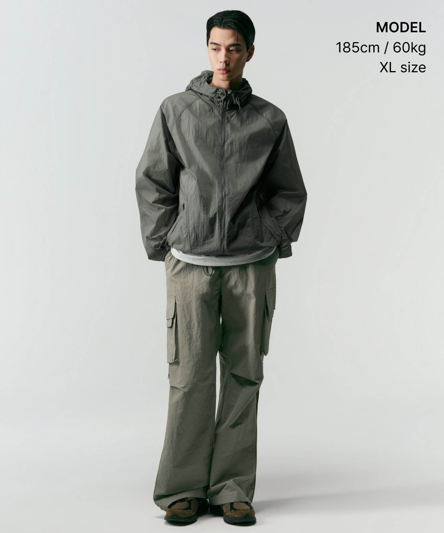 [City Leisure] прозрачная ветровка [Light Khaki Grey]