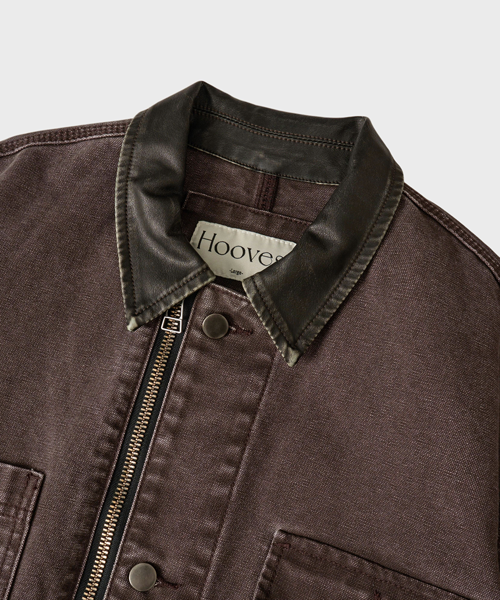 Bleached Canvas Work Jacket[Washed Brown]