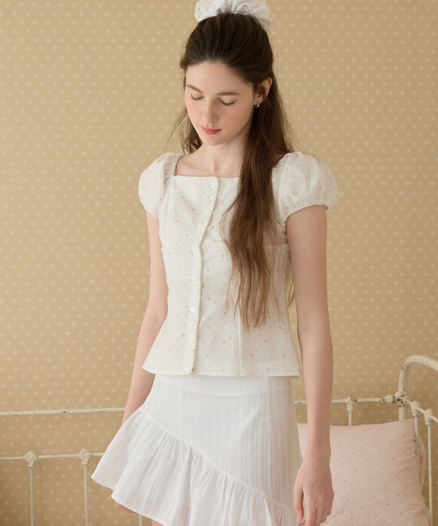 Кружевная блузка Rosy (Ivory)