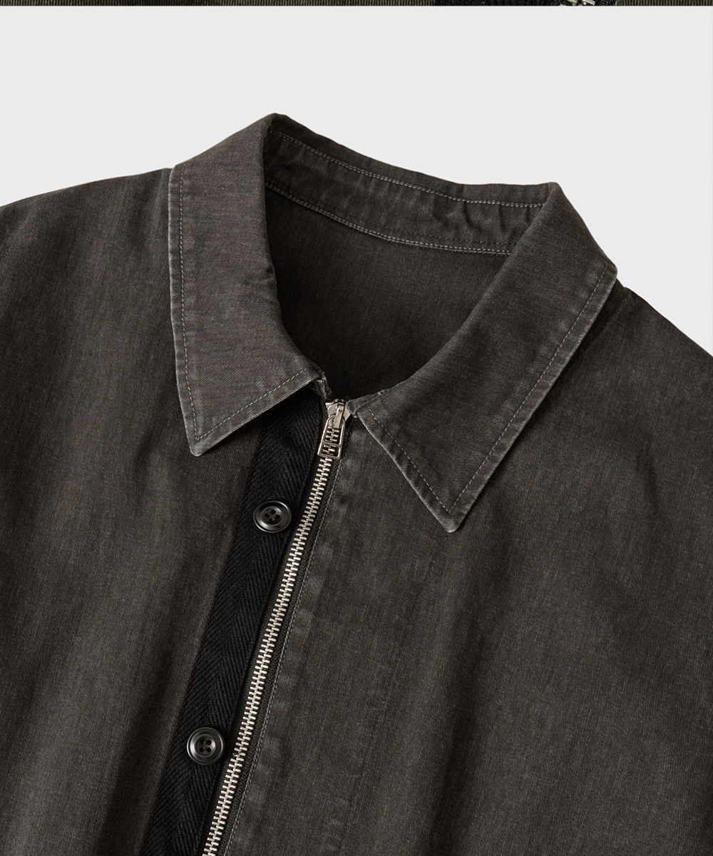 Buttoned Two-Way MK-3 Jacket[Charcoal]