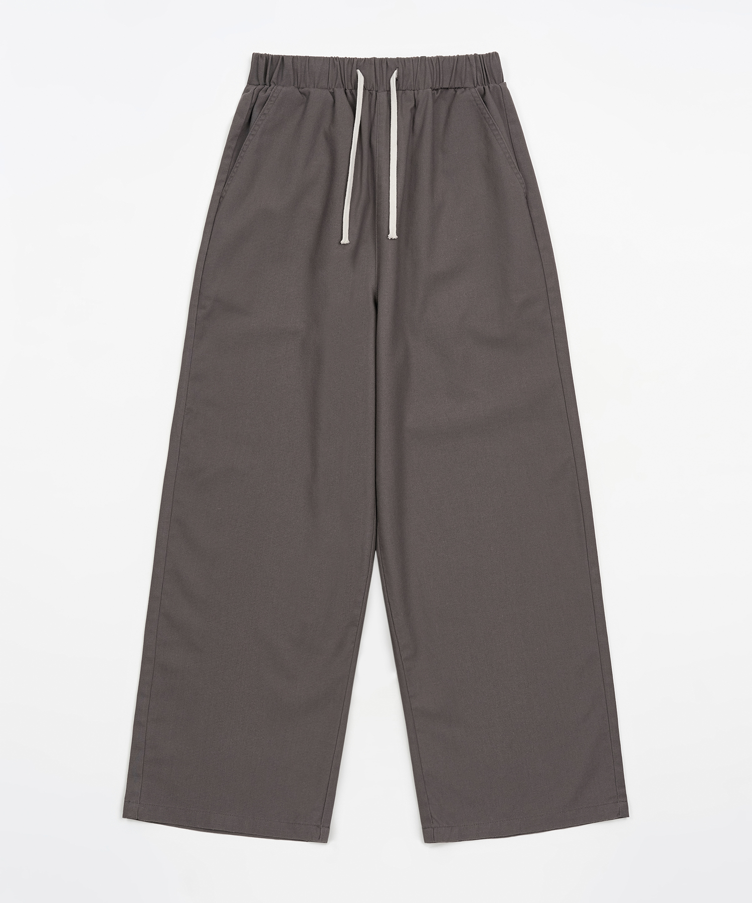 W LINEN EASY PANTS (GREY)