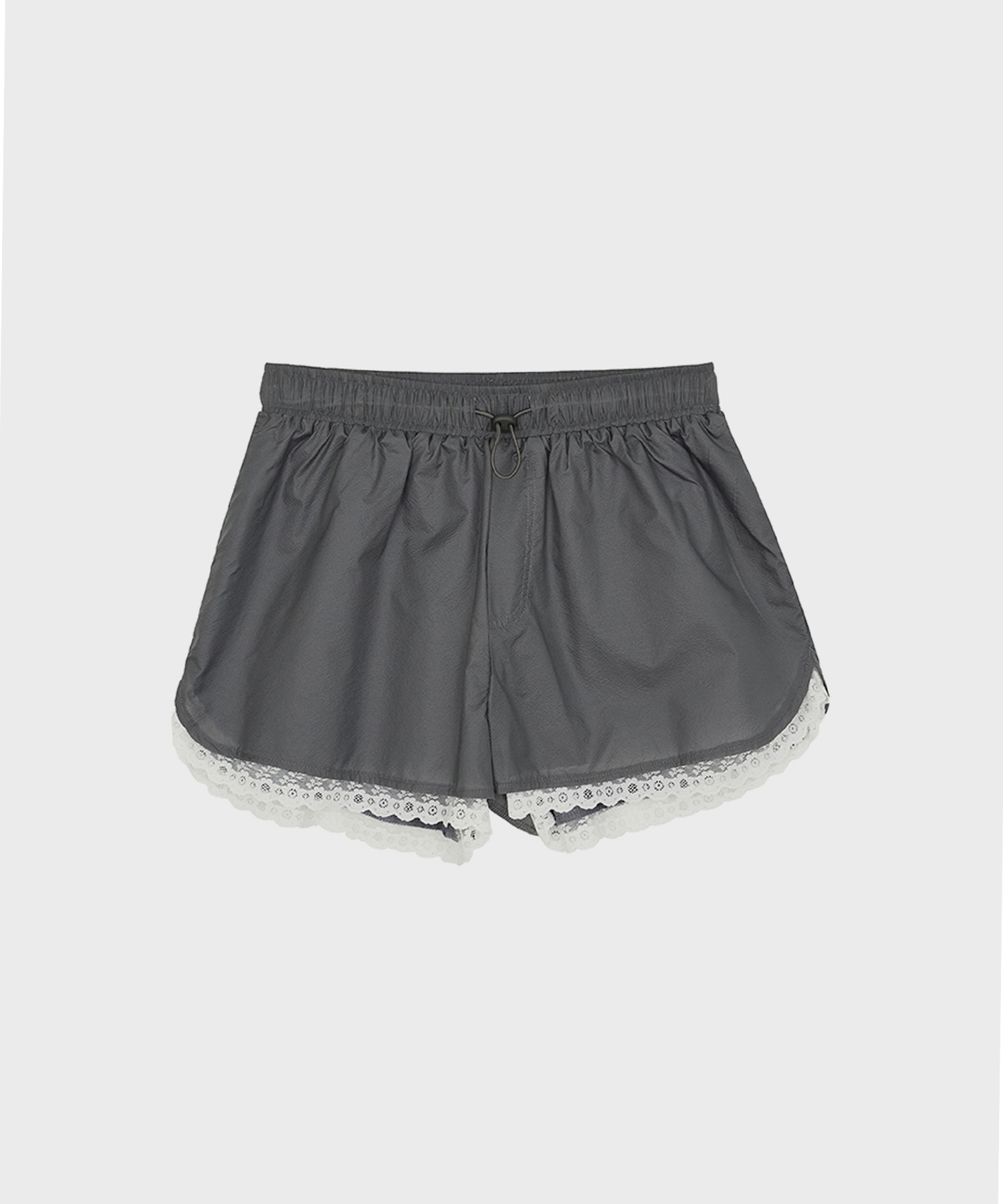 SHEER LACE BANDING SHORTS-3COLOR