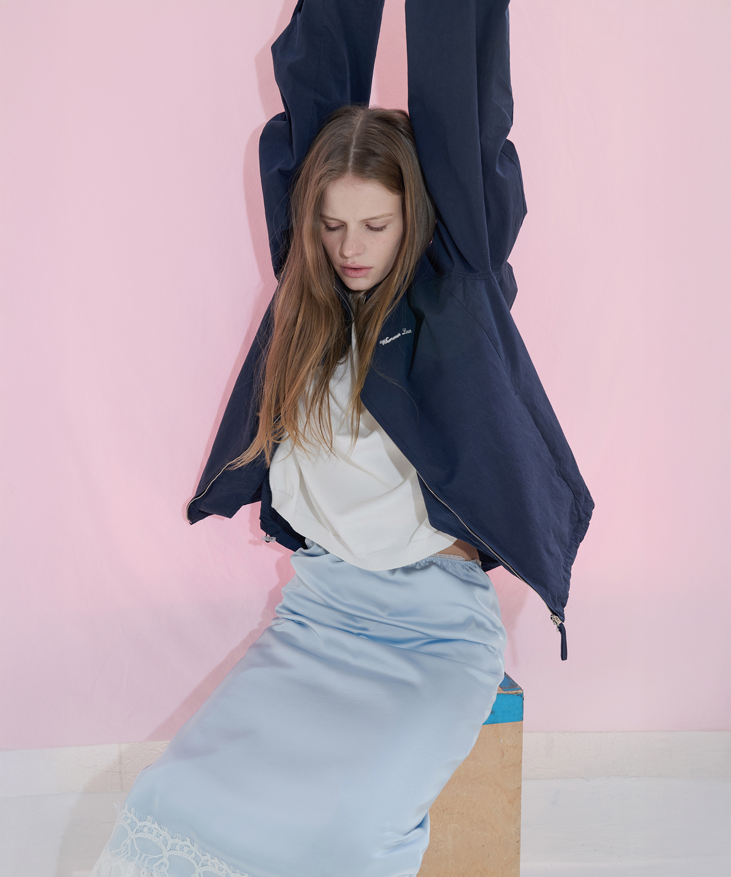 Ground Raglan Zip-up Jumper - Blueberry тёмно-синий
