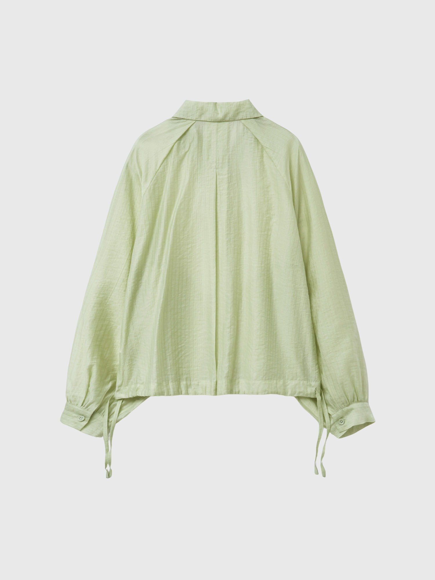 woman seer volume blouson jacket melon
