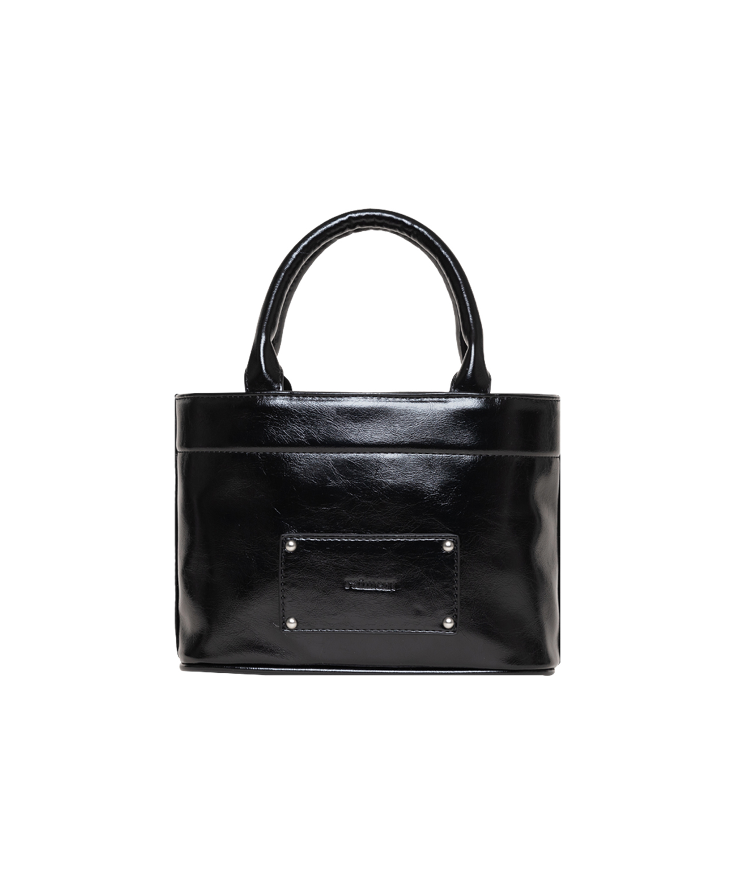 Stud Patch Macaroon Bag_Black