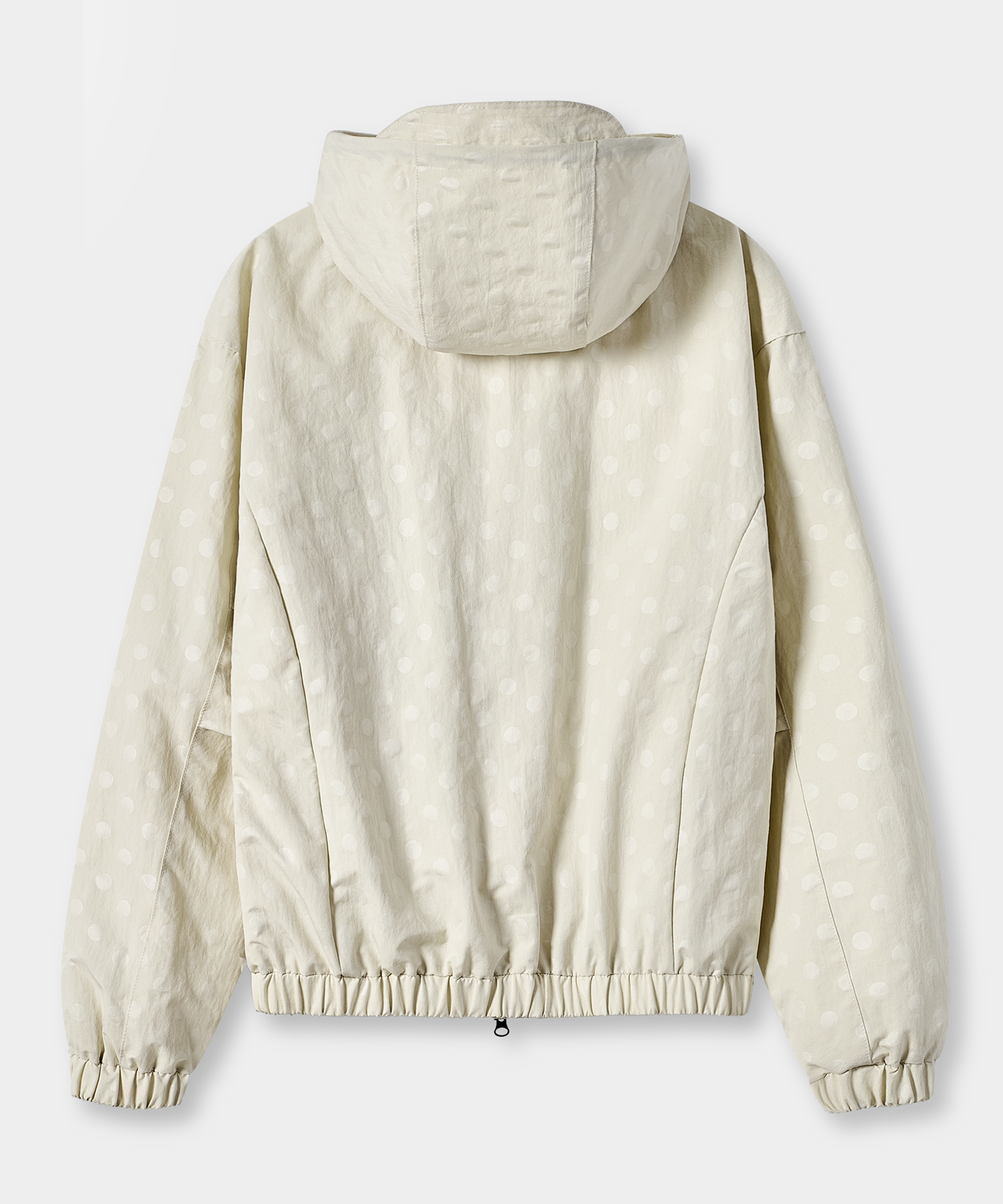 EUG 2WAY DOT HOODED WINDBREAKER JACKET_CREAM