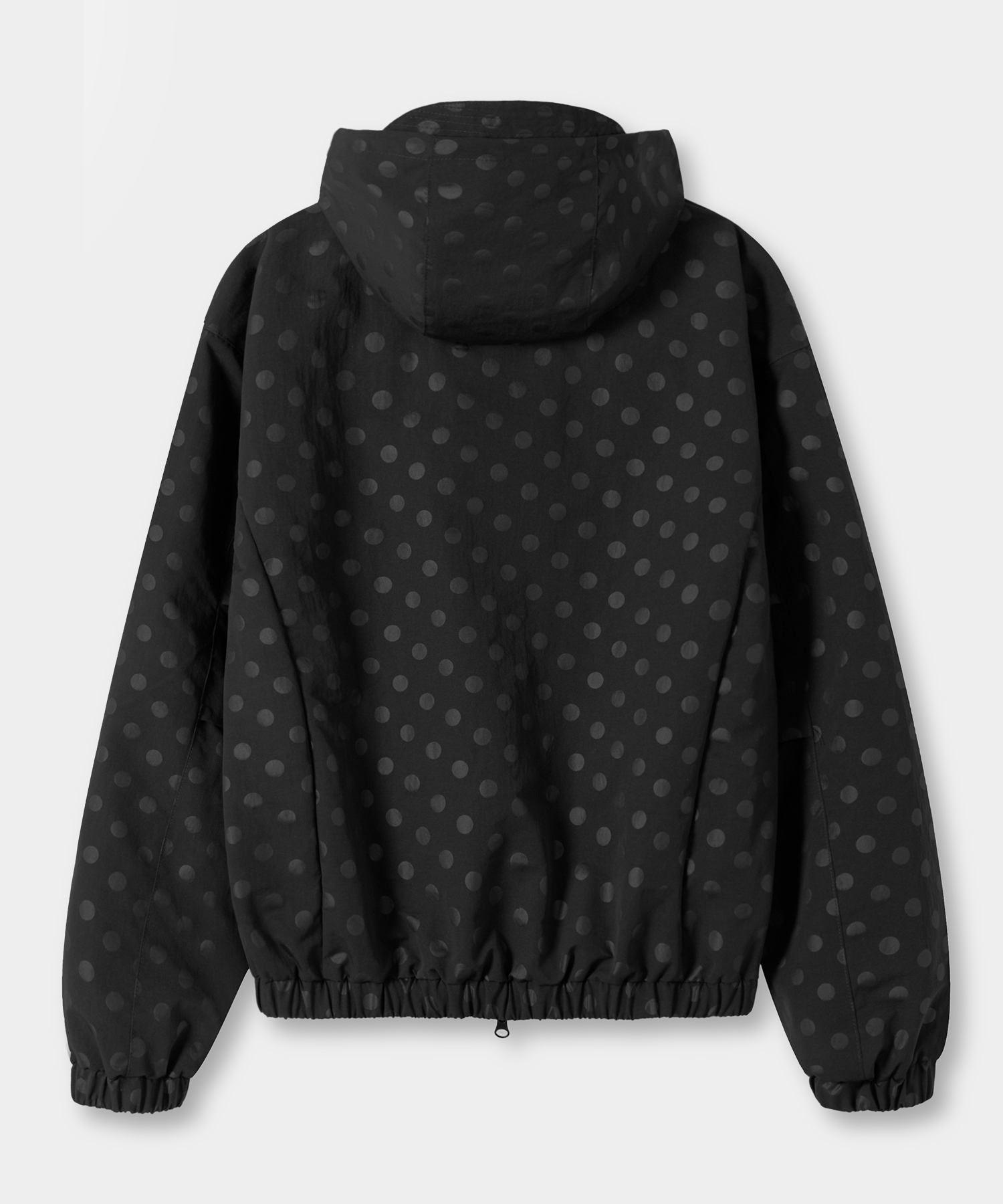 EUG 2WAY DOT HOODED WINDBREAKER JACKET_BLACK