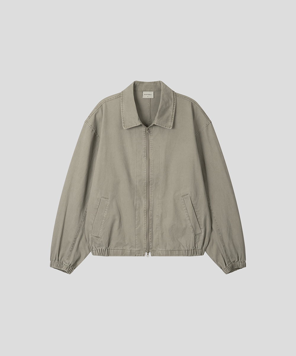 Оверсайз хлопковый бомбер Signature Washing (Grey)