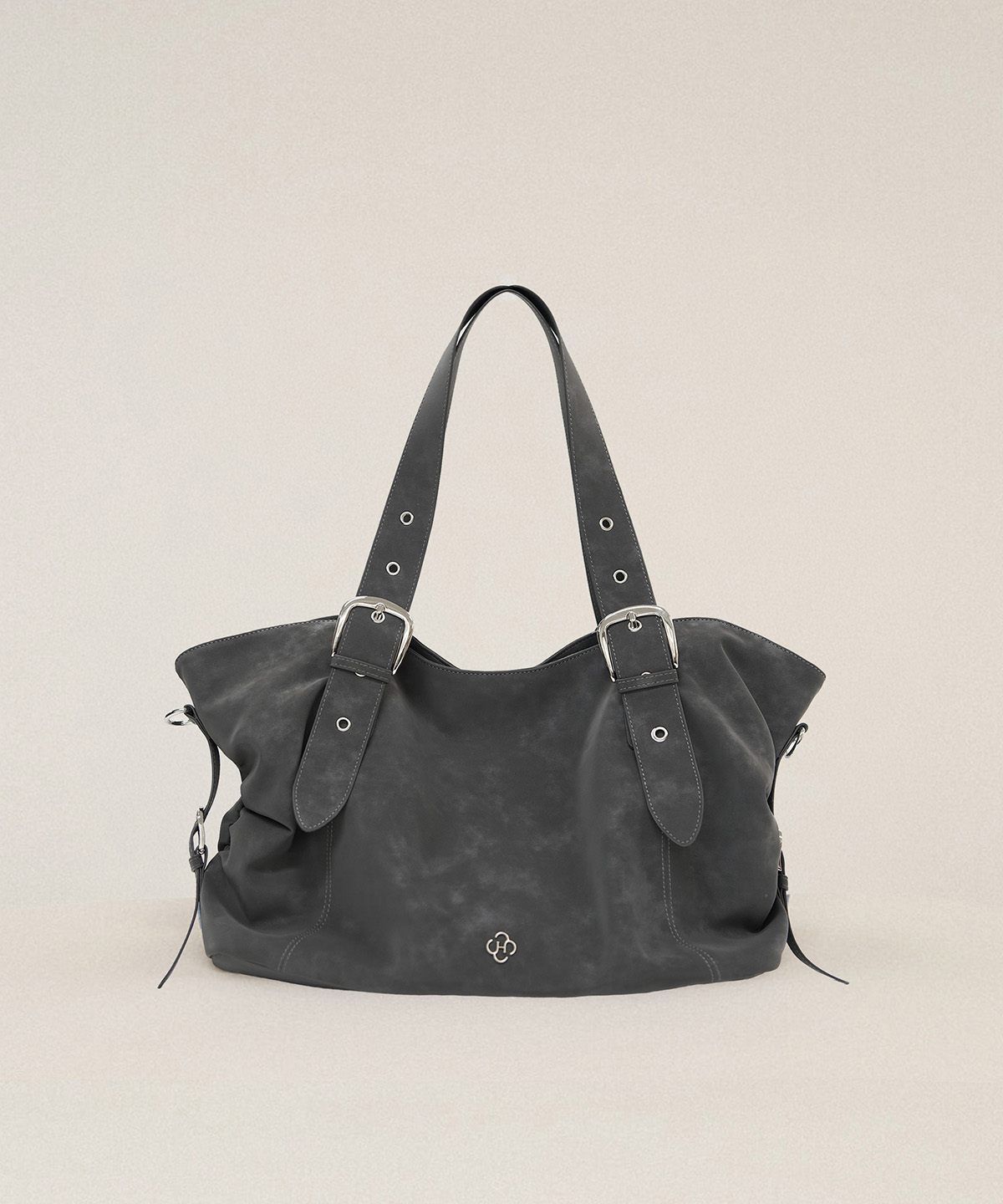 BIBI Buckle Big Shoulder Bag_Grey