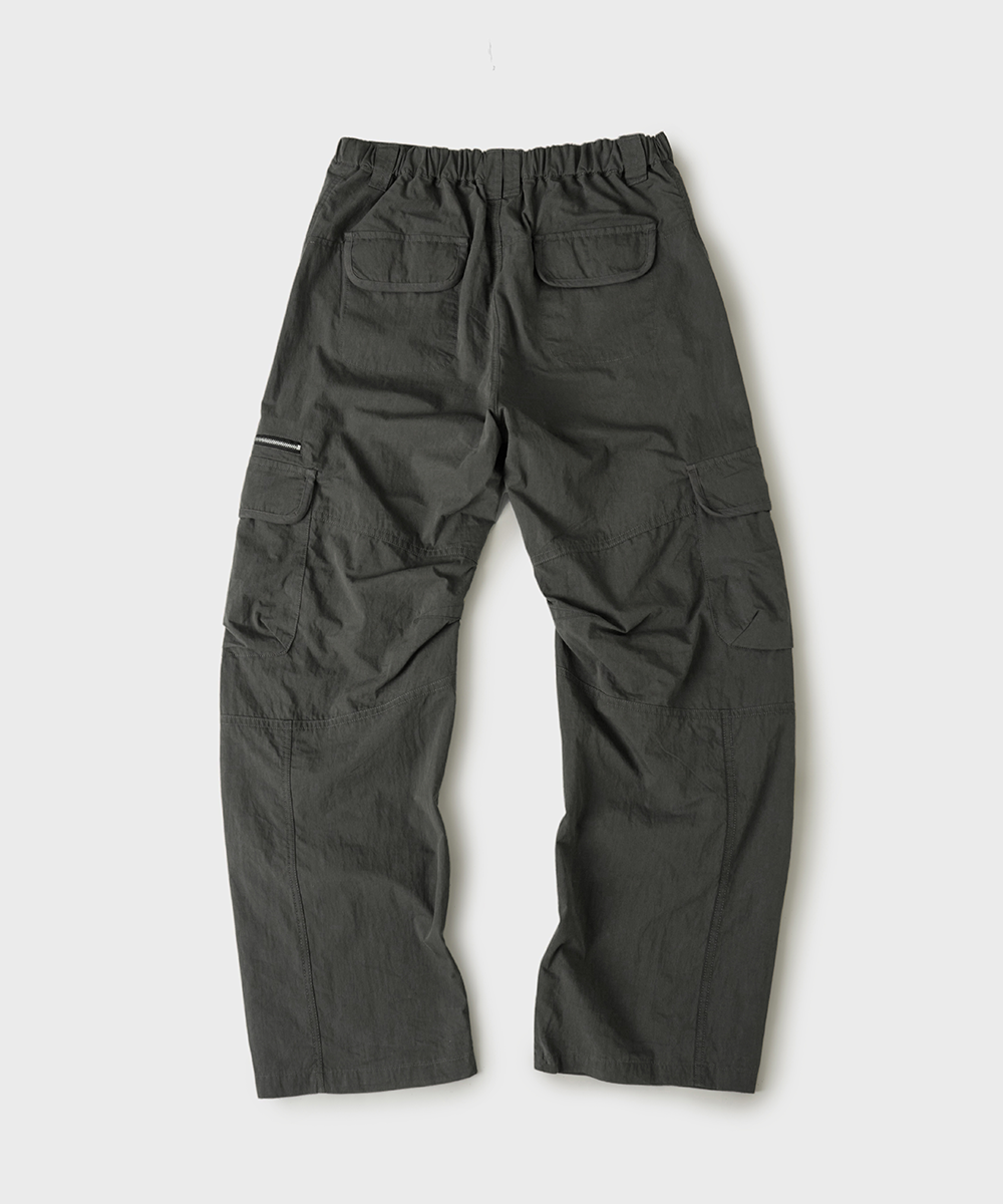 Wide Straight Cargo Pantsсерый