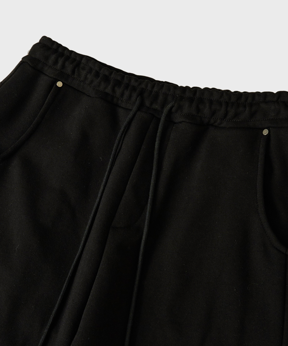 Check Pocket Curved Sweatpantsчёрный
