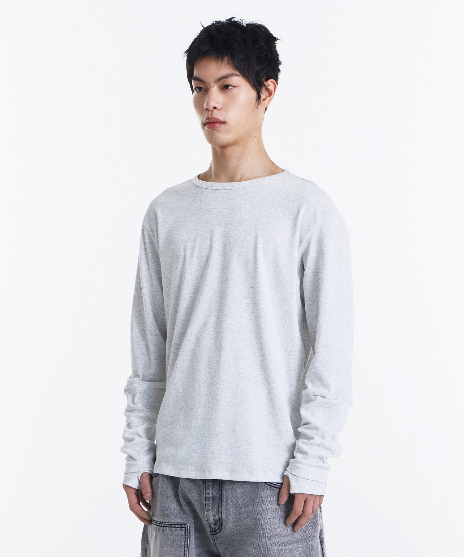Loop Overlayer Long sleeve (Melange белый)