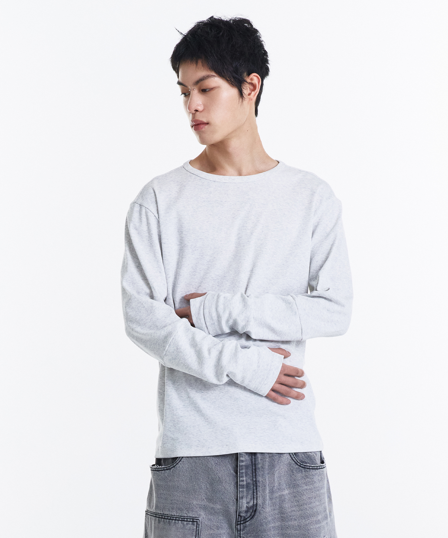 Loop Overlayer Long sleeve (Melange белый)