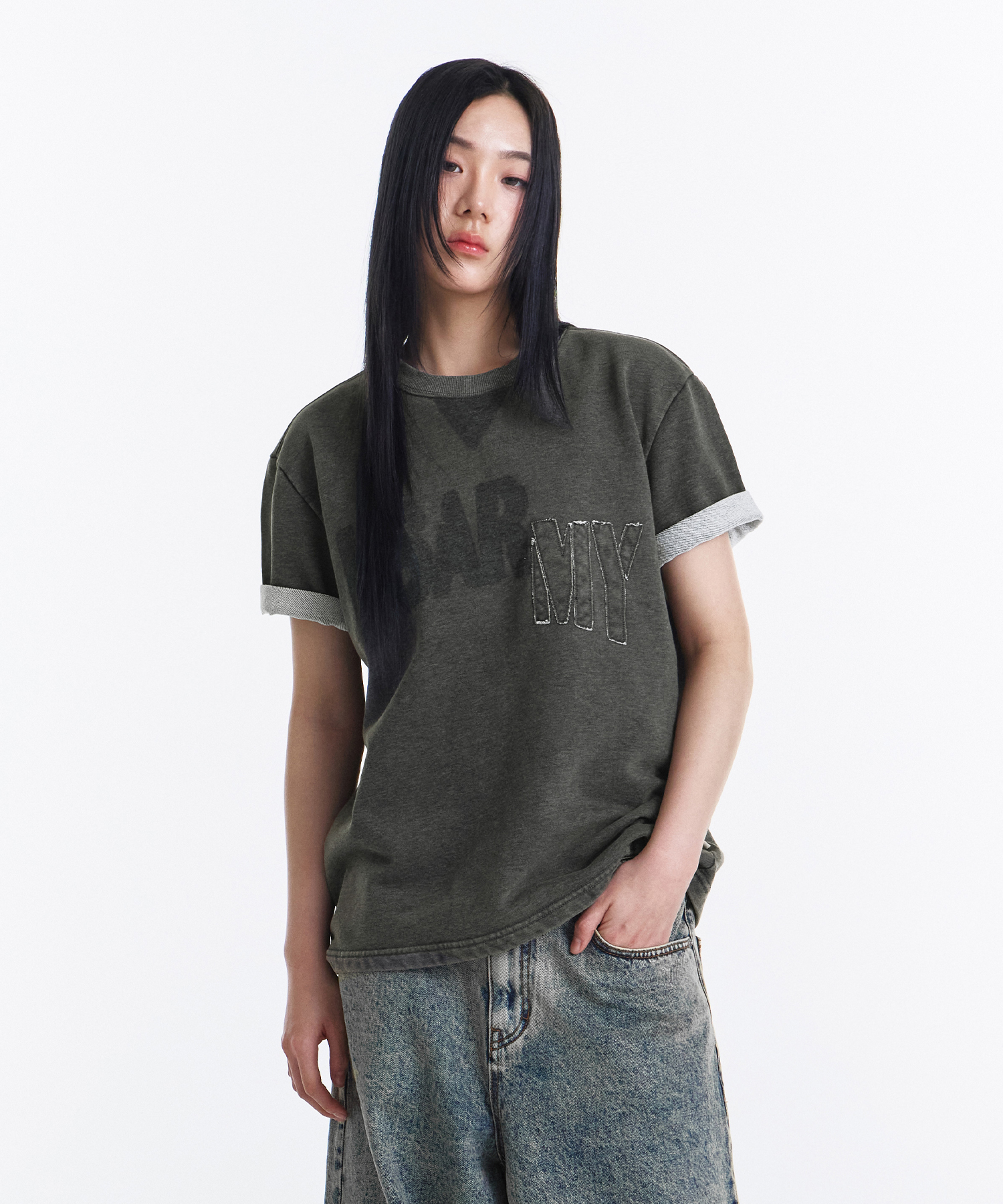 Faded Army T shirt (Washed Khaki)