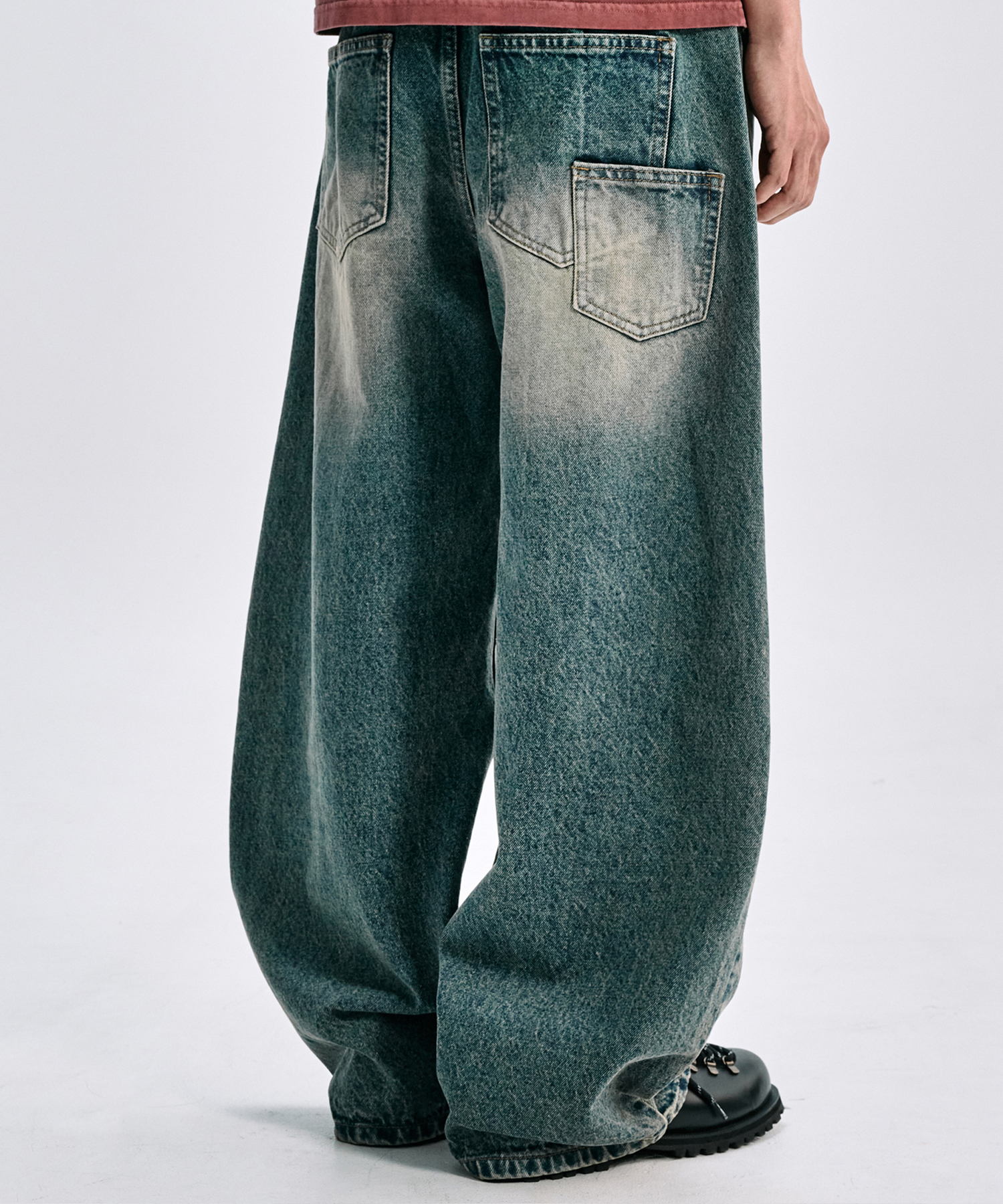Джинсы-бочонки Dual Pocket (Medium Blue)