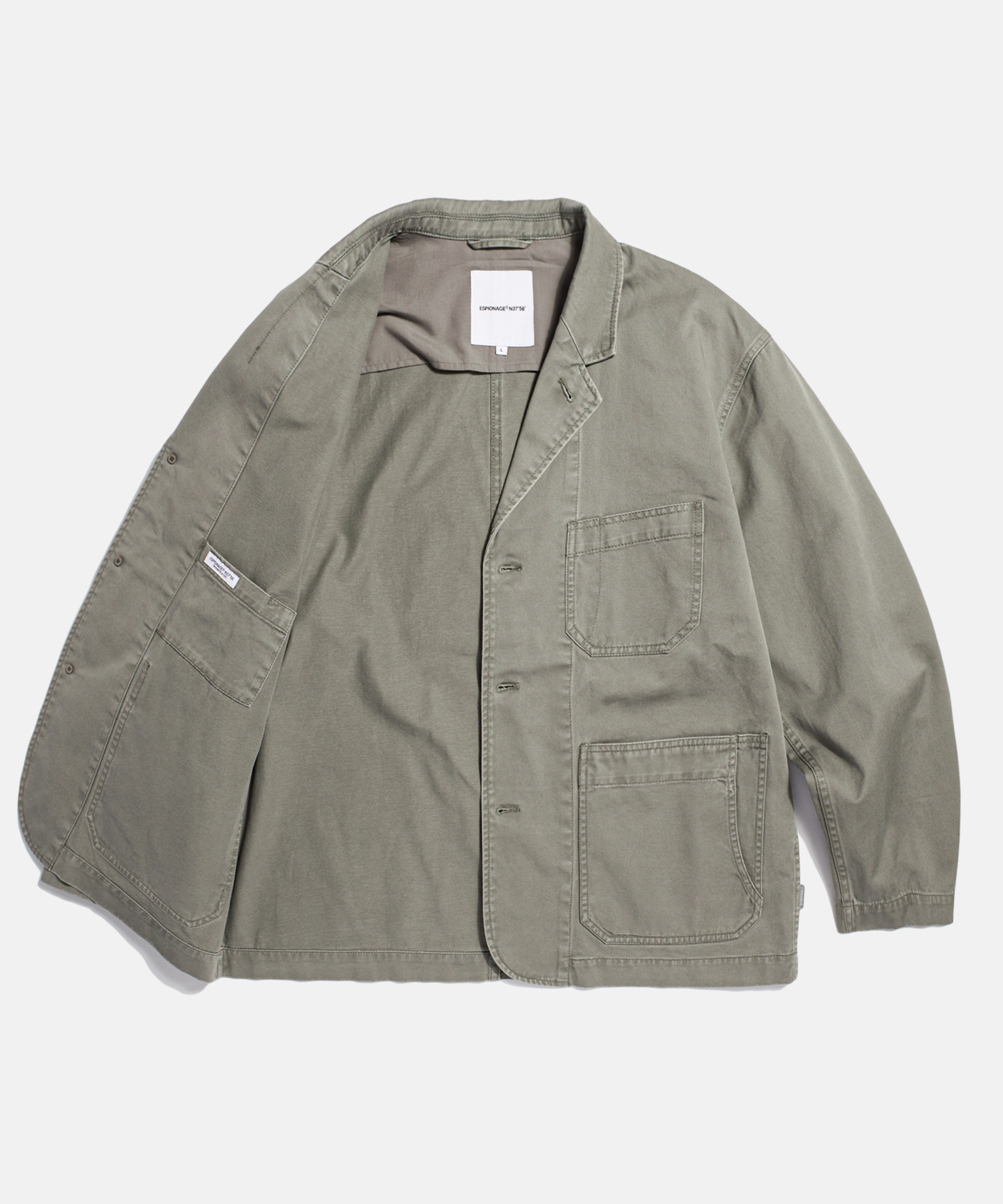Cotton Notched Jacket Dark бежевый