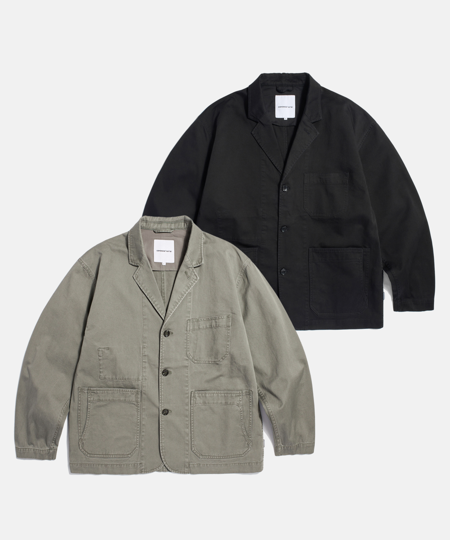 Cotton Notched Jacket Dark бежевый
