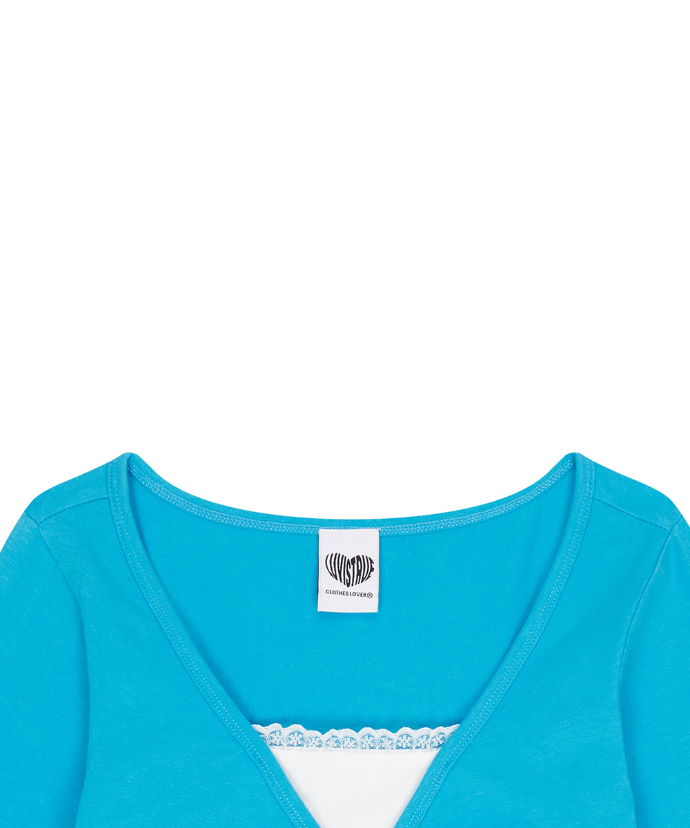EL HORSE SLIM FIT TEE(BLUE)