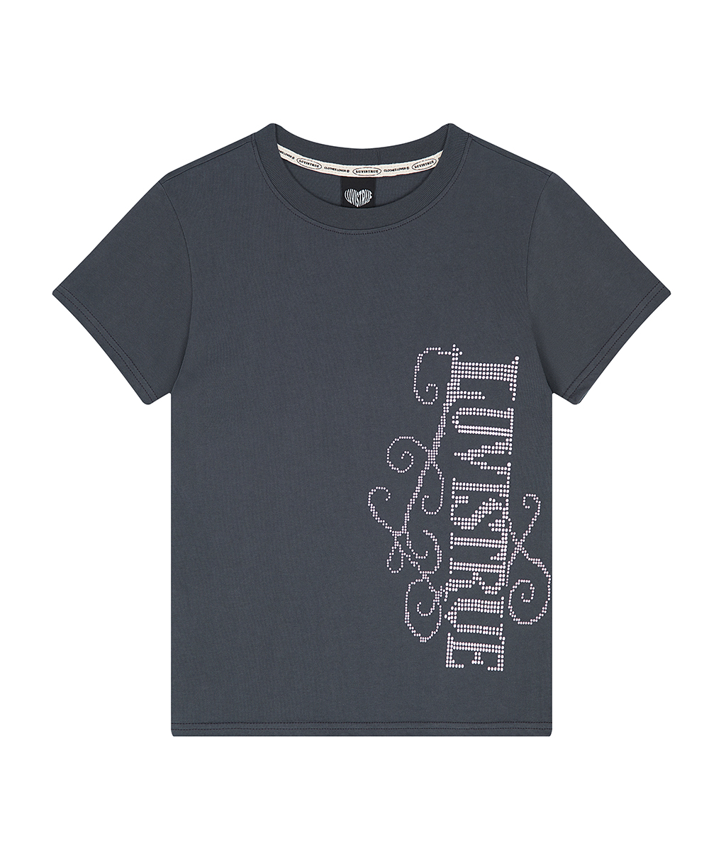 EL LUVISTRUE LOGO TEE(CHARCOAL)
