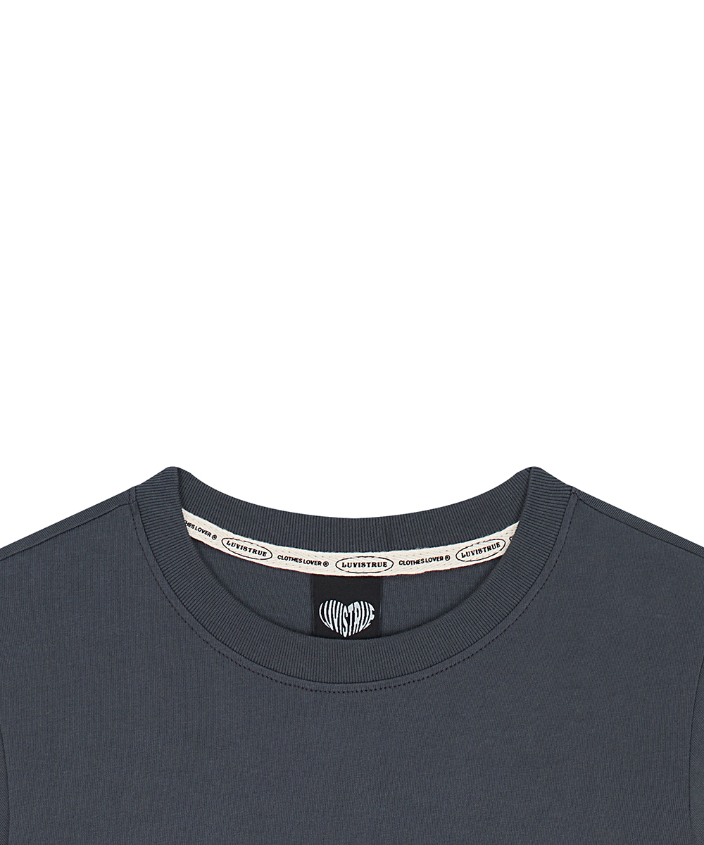 EL LUVISTRUE LOGO TEE(CHARCOAL)