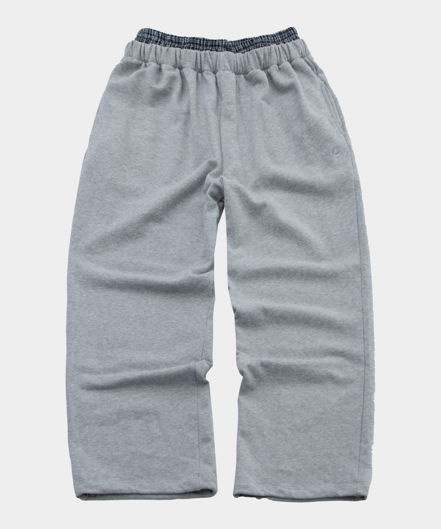 Широкие спортивные брюки с клетчатым поясом Gray