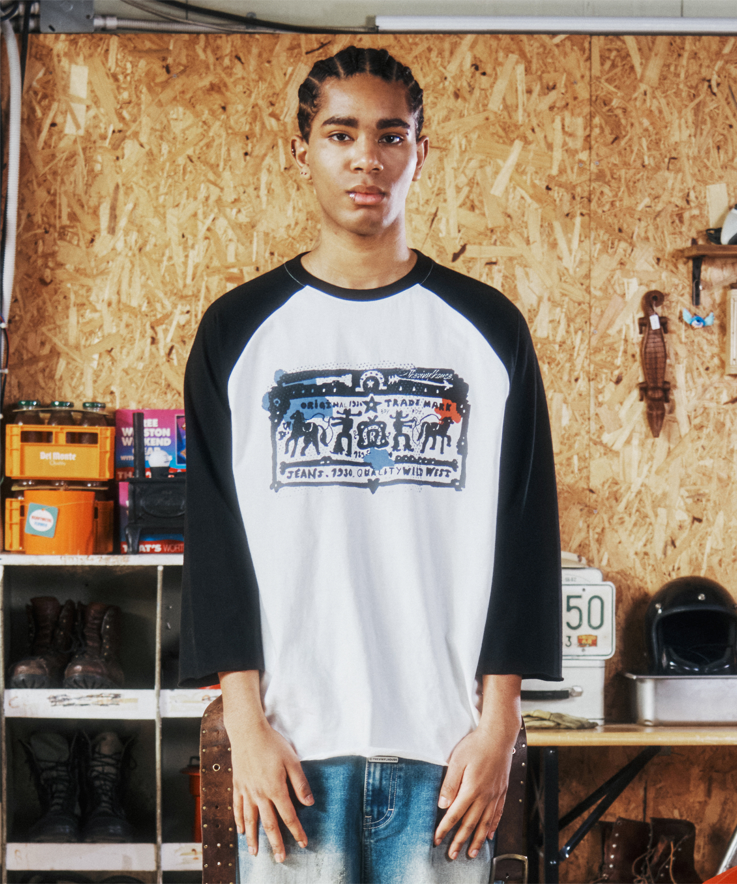 COWBOY PICTOGRAM Реглан LS TEE Белые
