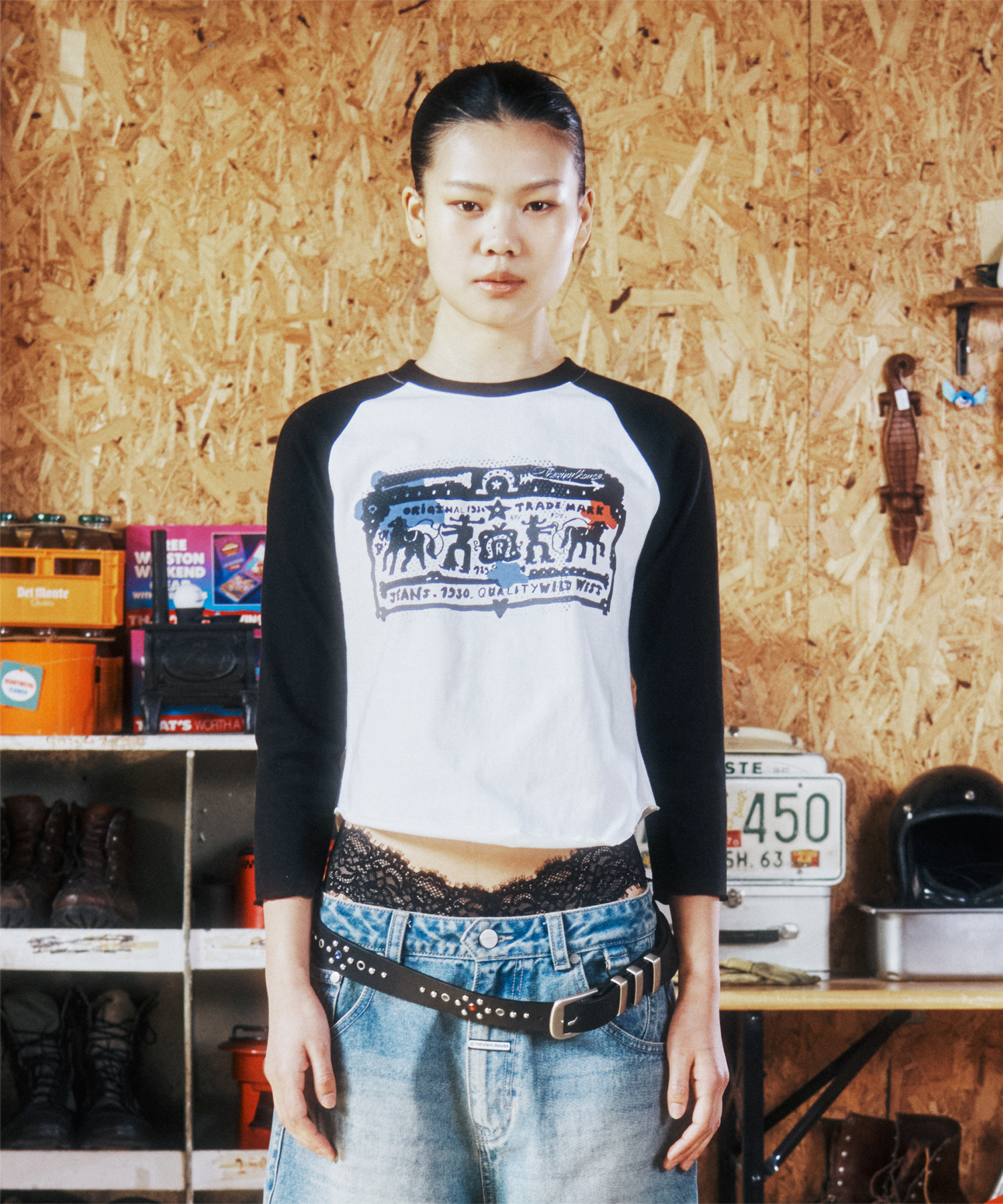 COWBOY PICTOGRAM Реглан LS TEE Белые