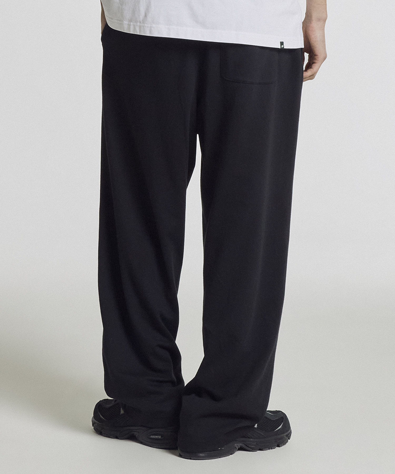 NBMLG21413 / UNI классические лёгкие широкие брюки лето (BLACK)