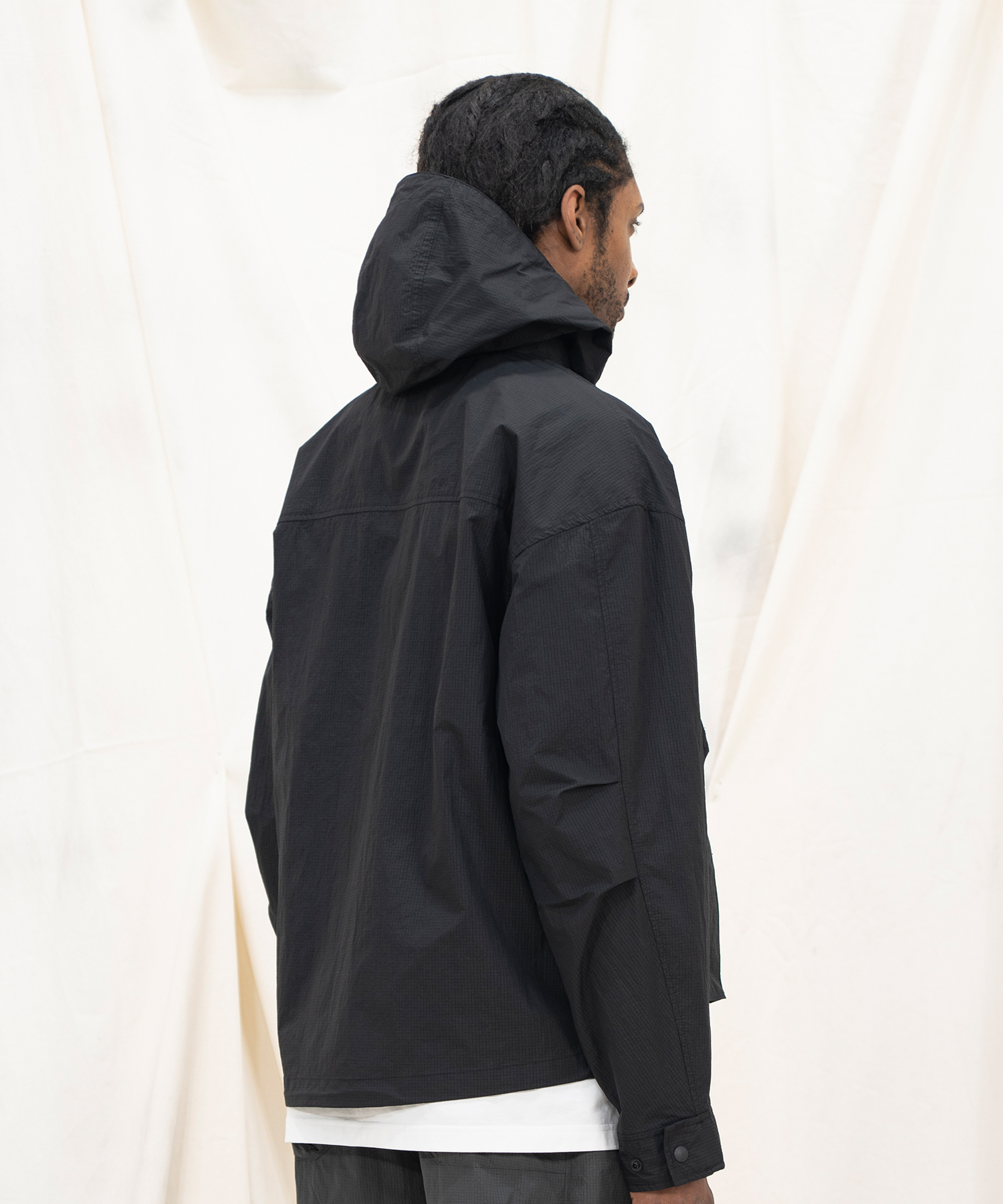 NYLON RIPSTOP LIGHT WEIGHT SHELL Короткая-Куртка - Чёрные