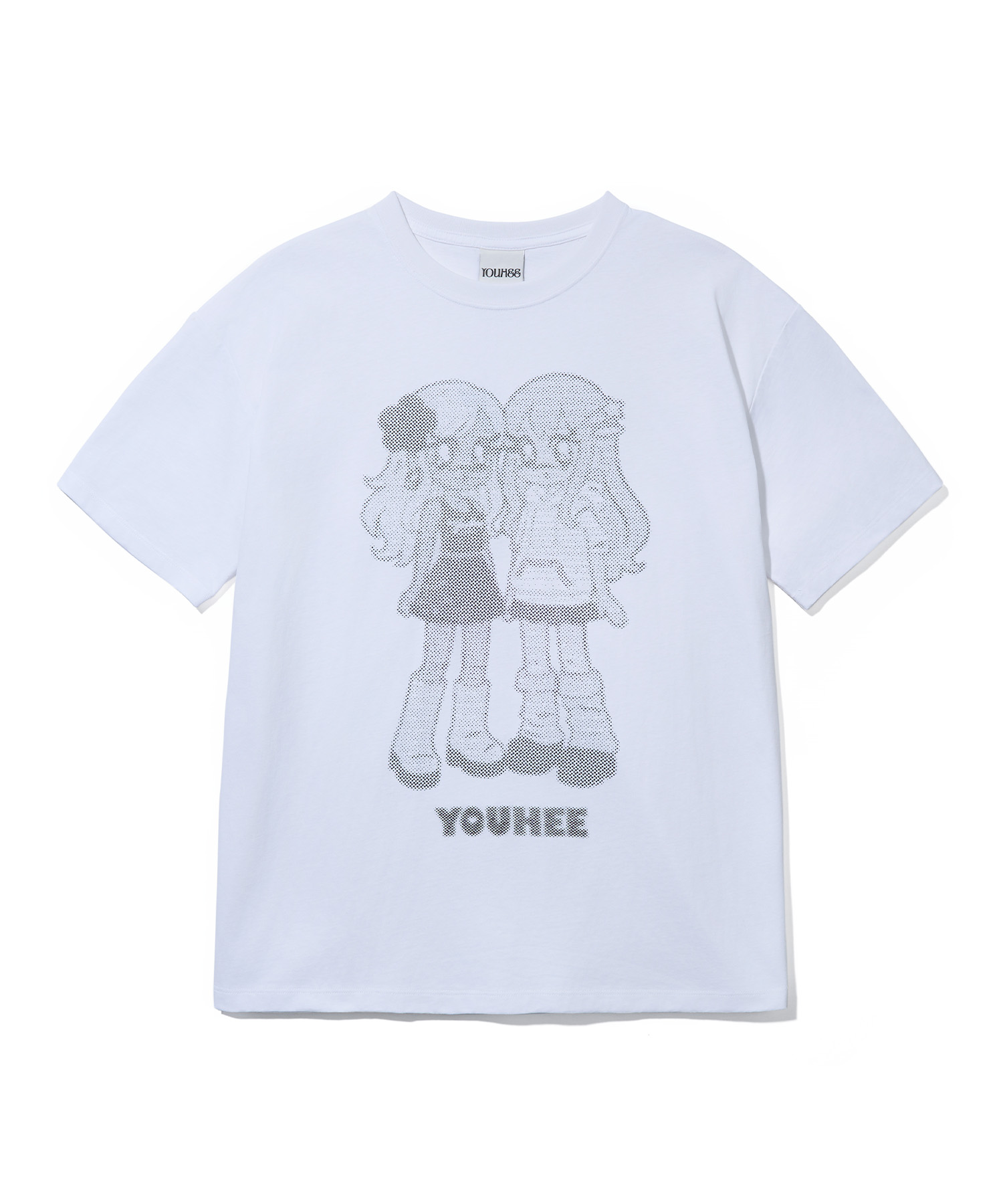 YOUHEE FRIENDS GRAPHIC T-SHIRTS WHITE