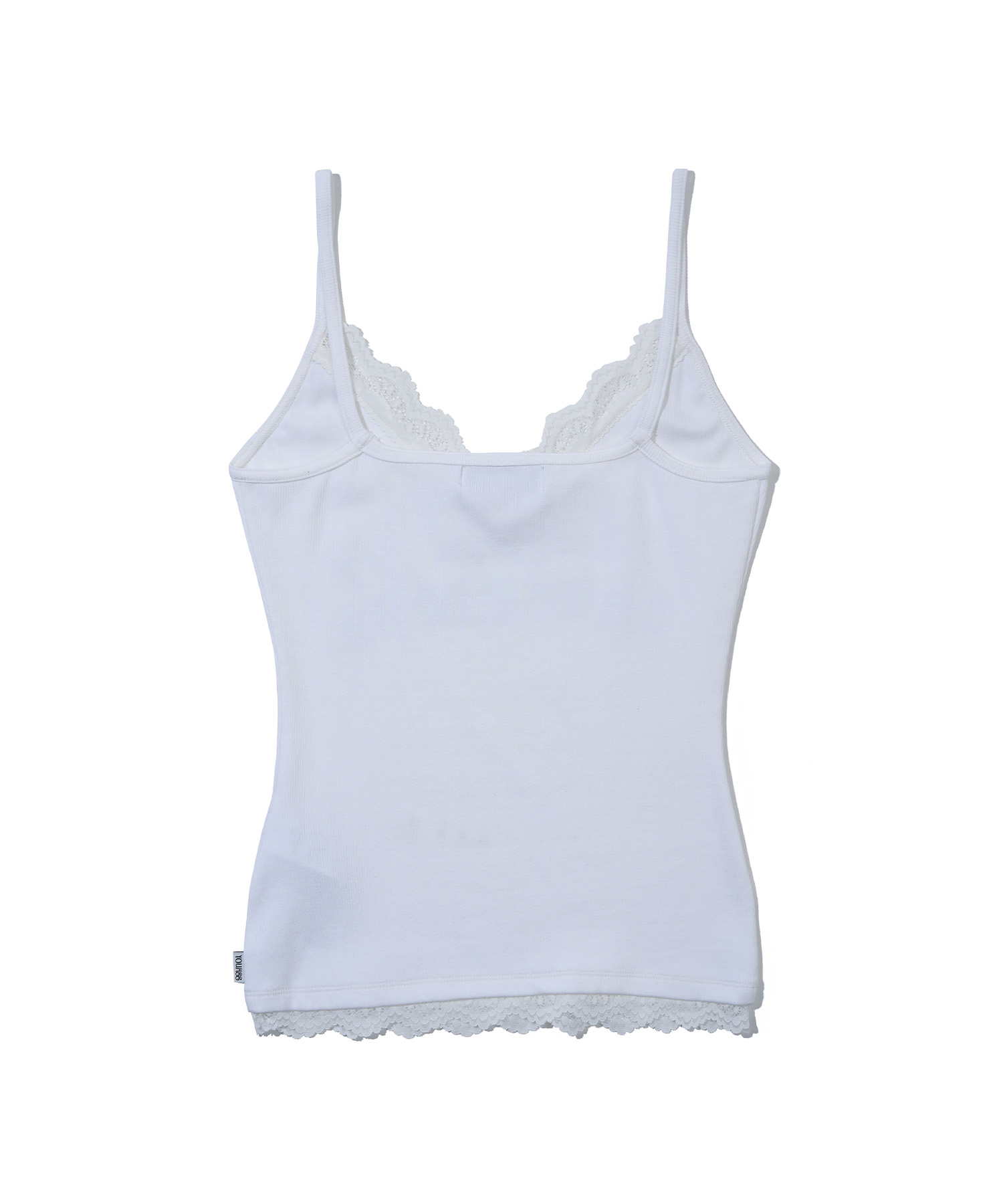 LACE LETTERING SLEEVELESS WHITE
