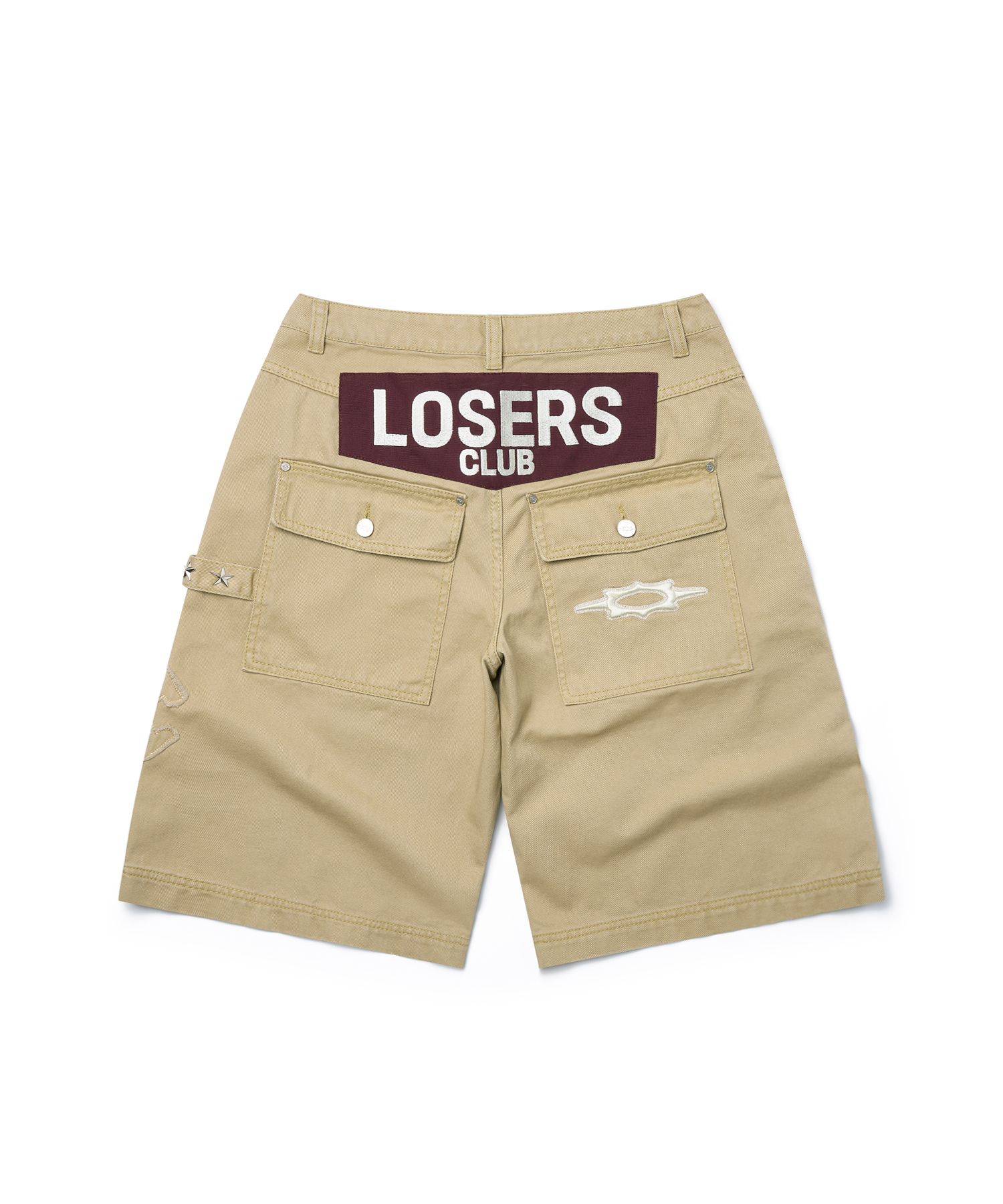 LSC LC LOGO APPLIQUE BERMUDA COTTON PANT BEIGE