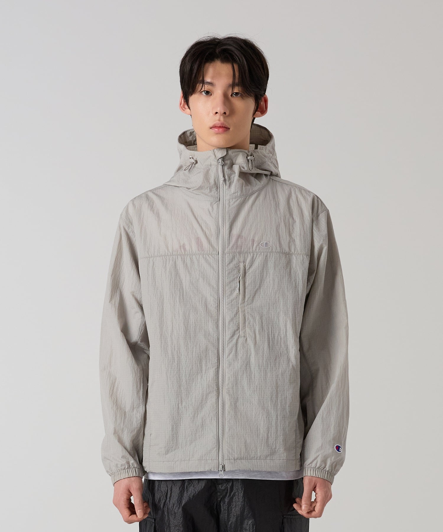 Прозрачная нейлоновая ветровка Light Grey