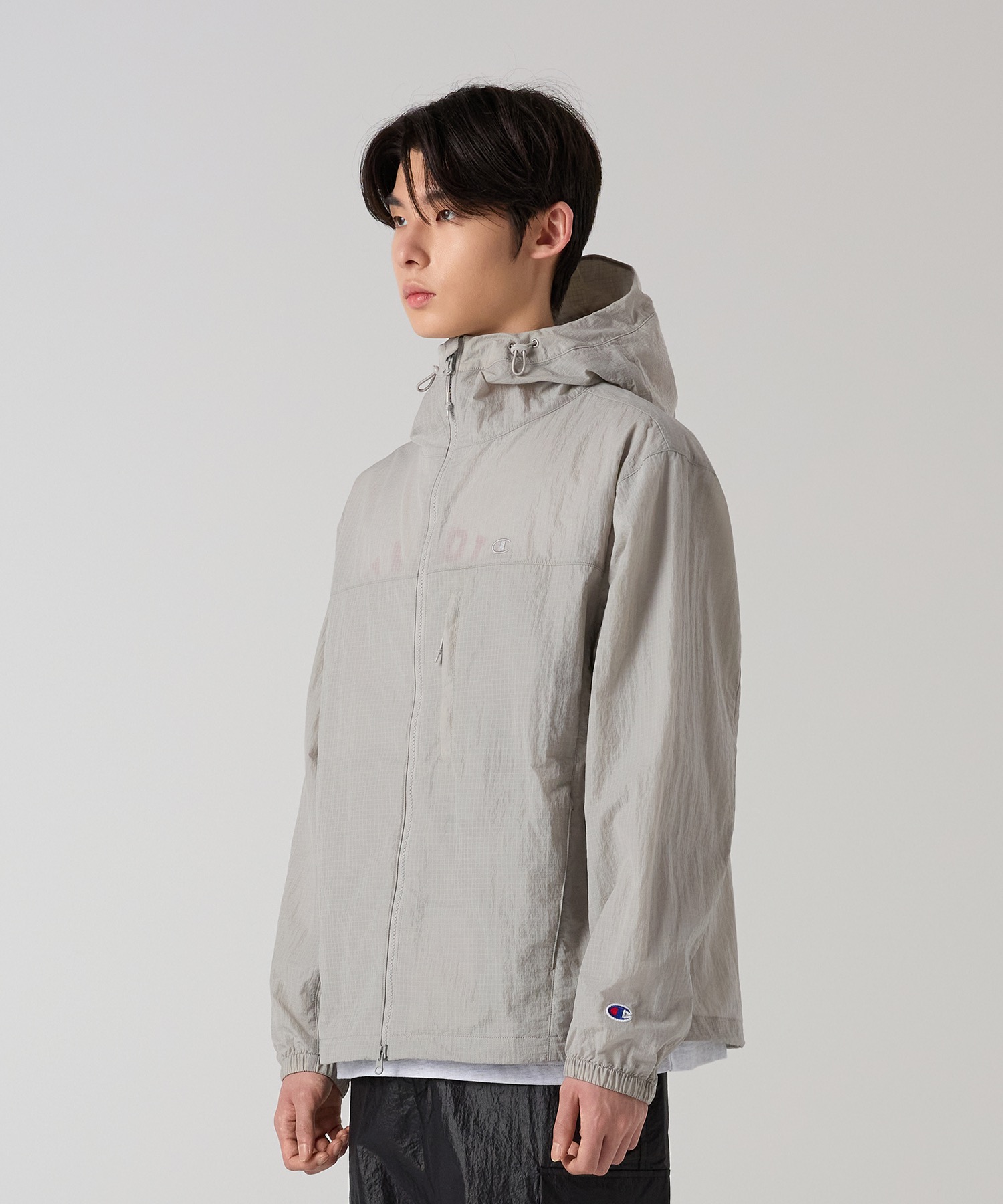 Прозрачная нейлоновая ветровка Light Grey