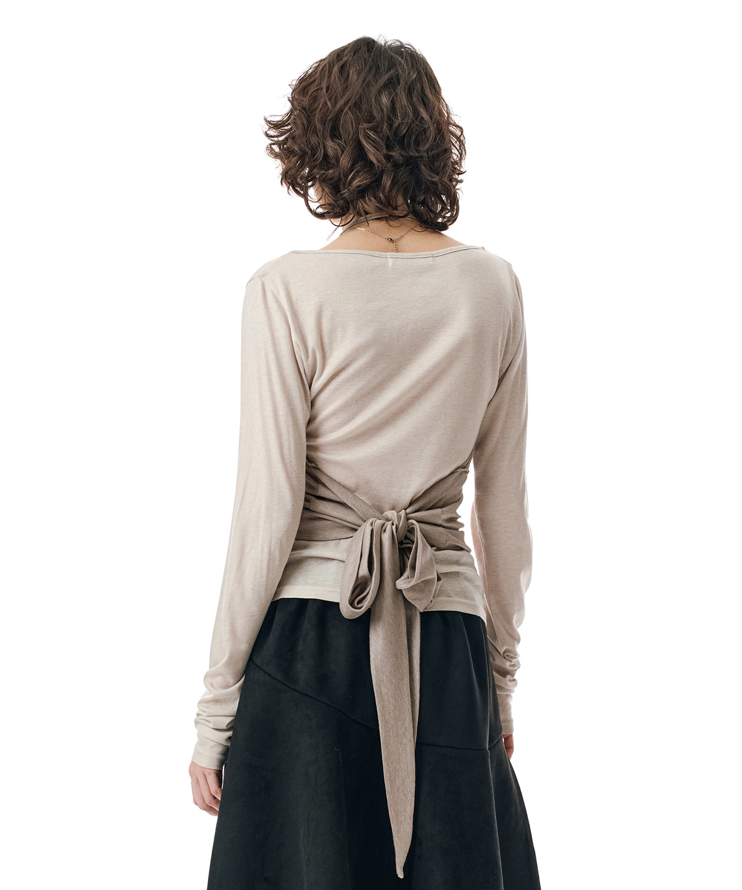 W.(SET)Tie Detail Layered Set Top [OATMEAL]_SEWTS025OATMEAL