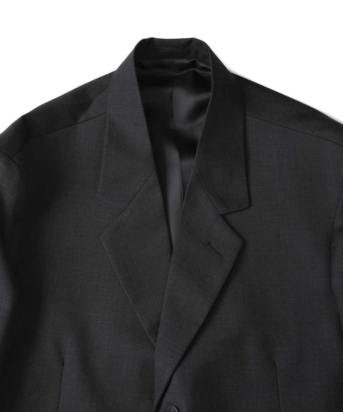 Wool Blended Three-Button Blazer – Deep