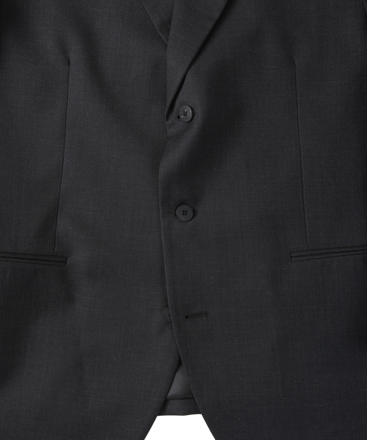 Wool Blended Three-Button Blazer – Deep