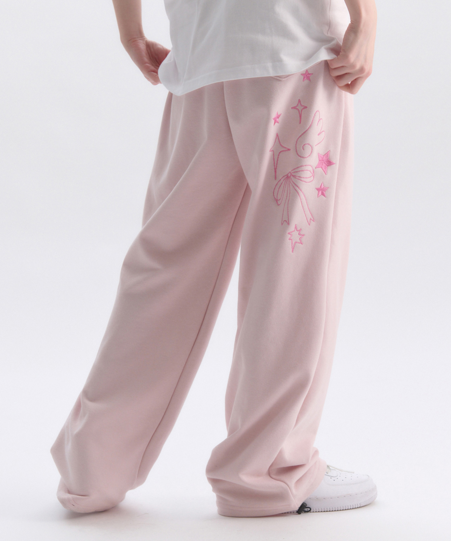 Angel And Ribbon Straight 2-Way Wide pants AP1002 (Pink)