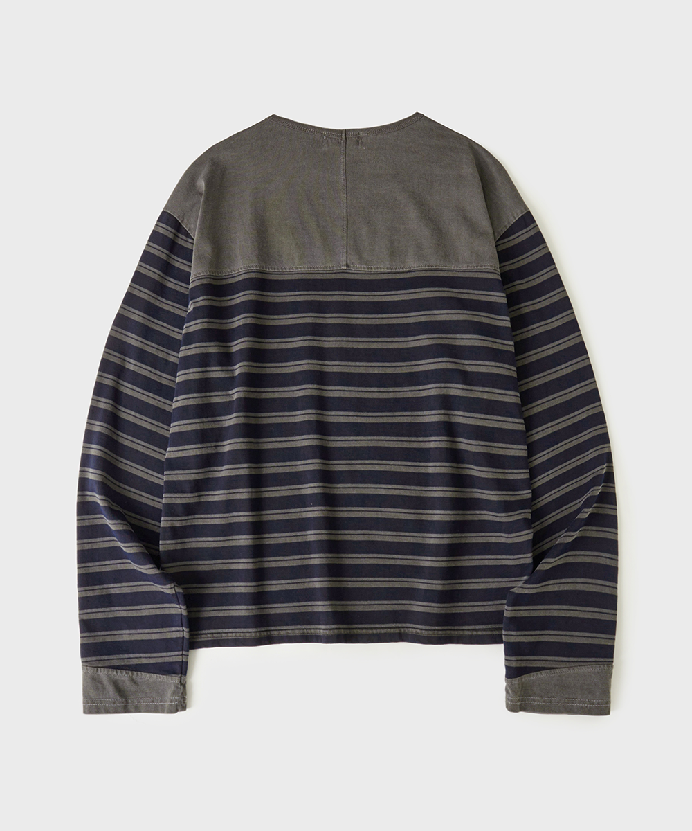 Multi-Mix Stripe Long Sleeve тёмно-синий